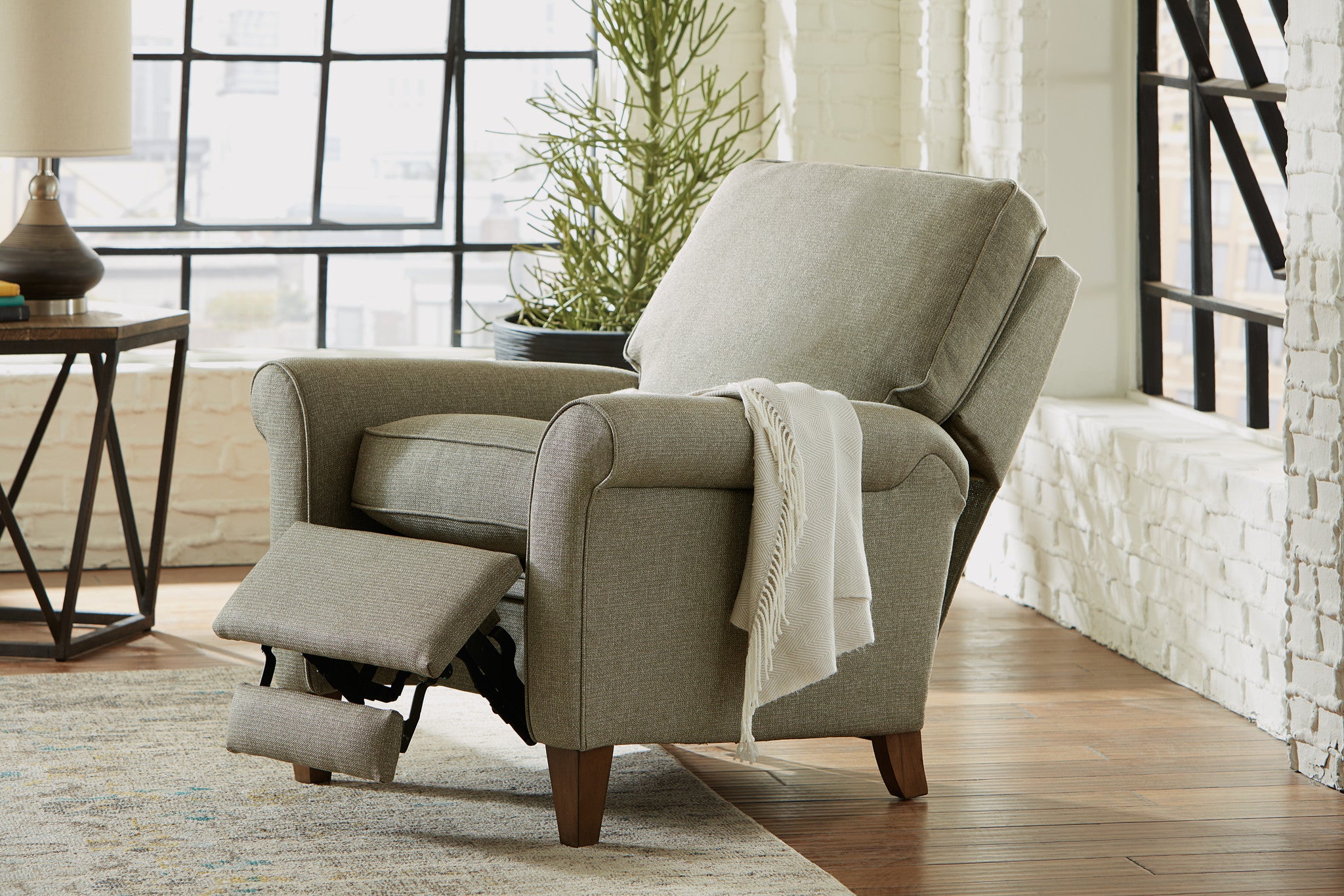 Westside Fabric High-Leg Recliner
