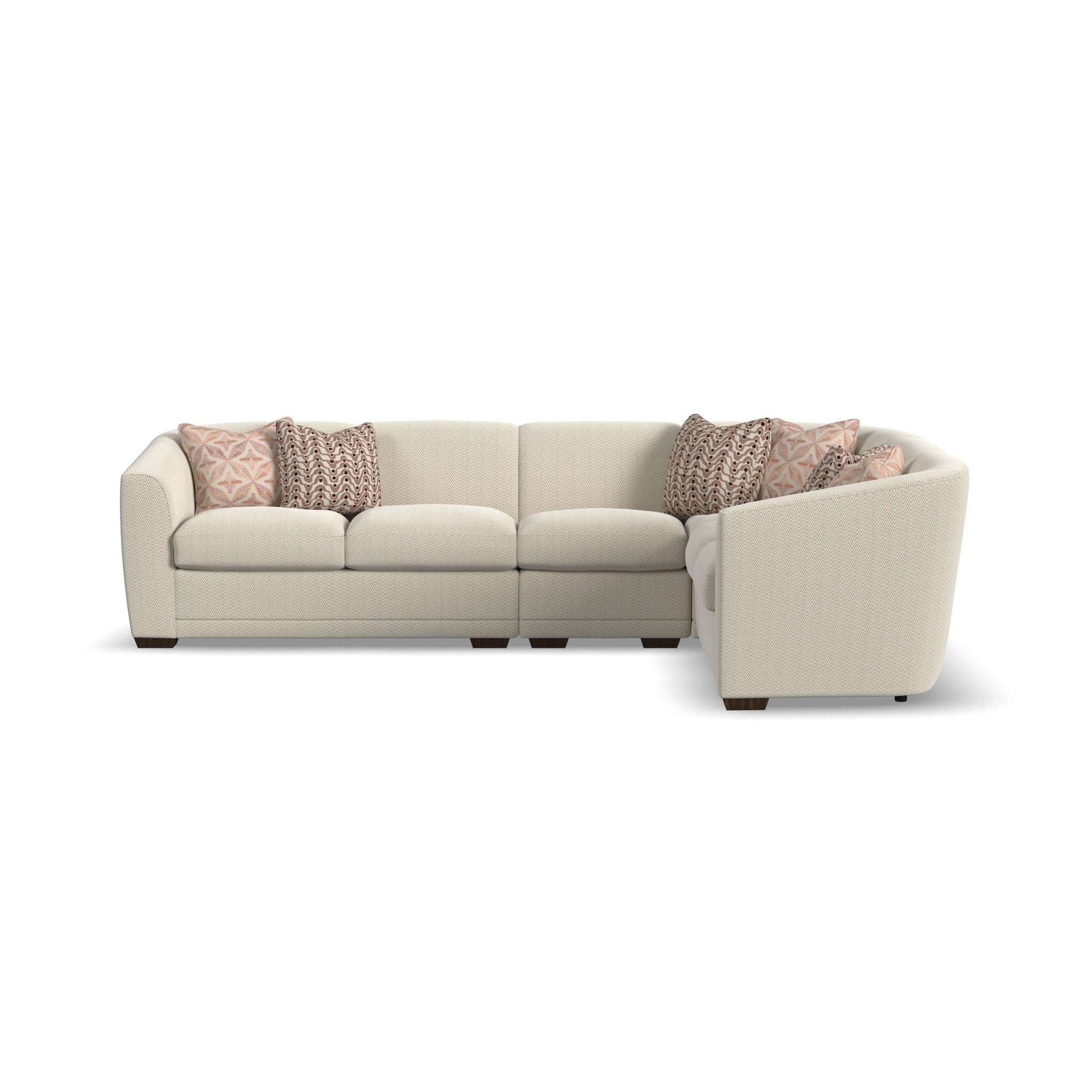 Jewel Fabric Stationary Sectional