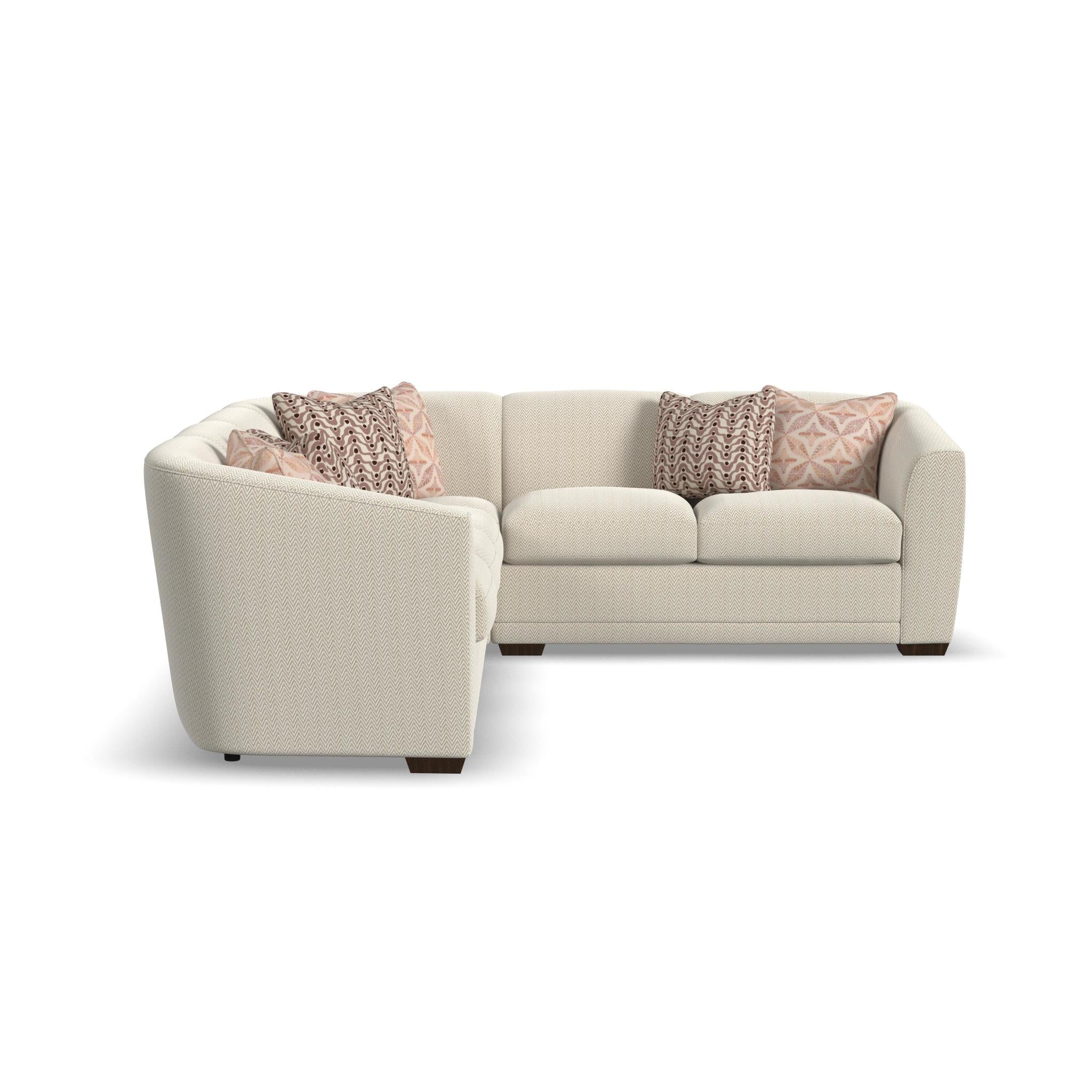 Jewel Fabric Stationary Sectional