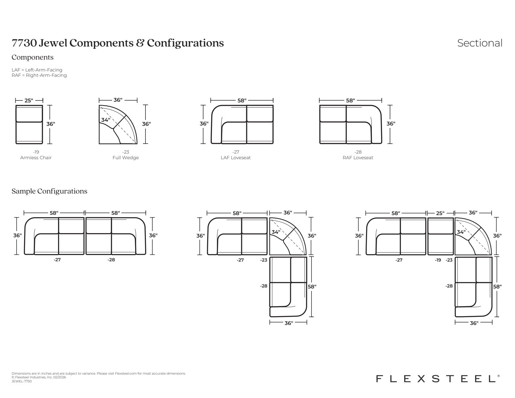 Jewel Fabric Stationary Sectional