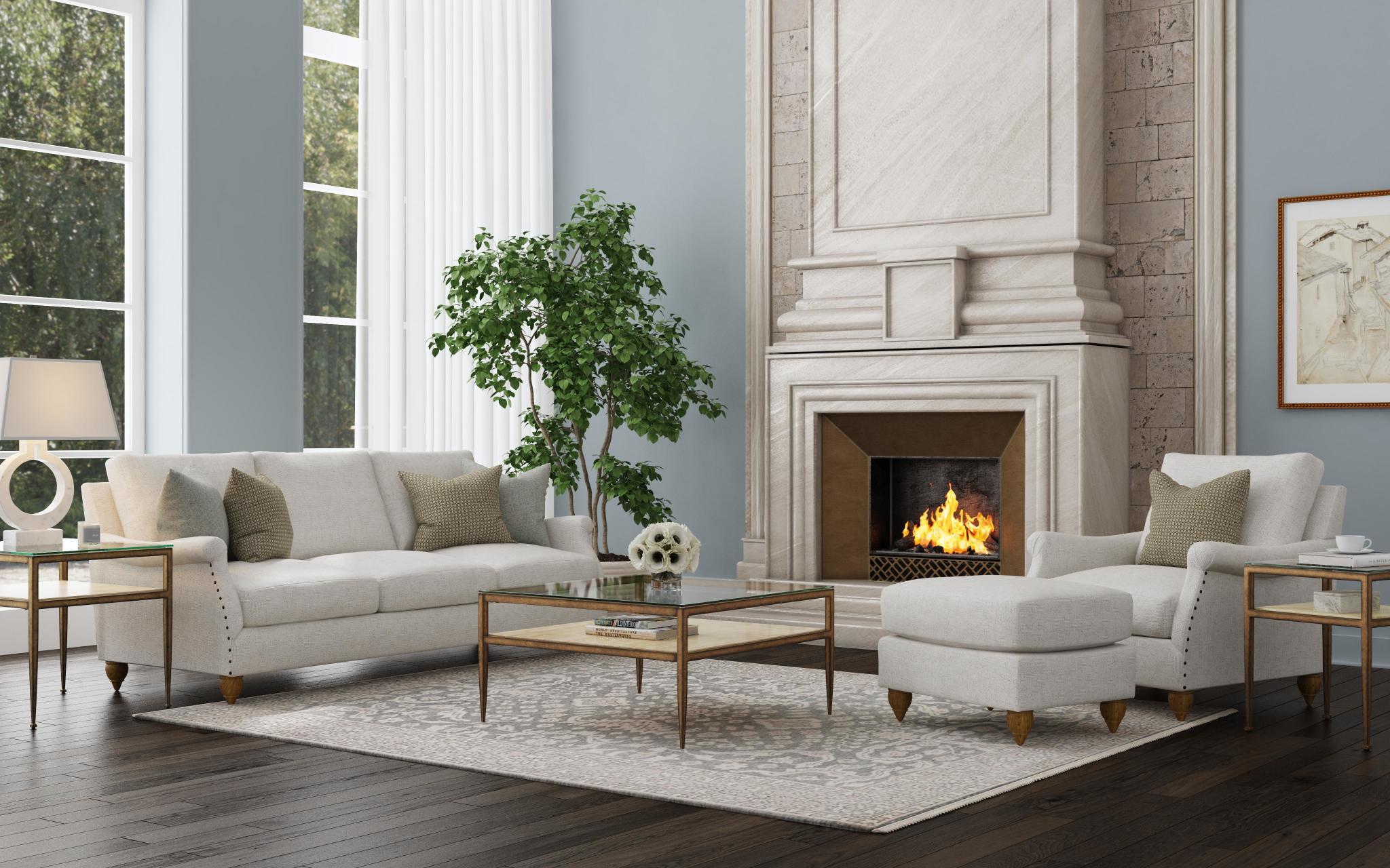 Veda Fabric Ottoman