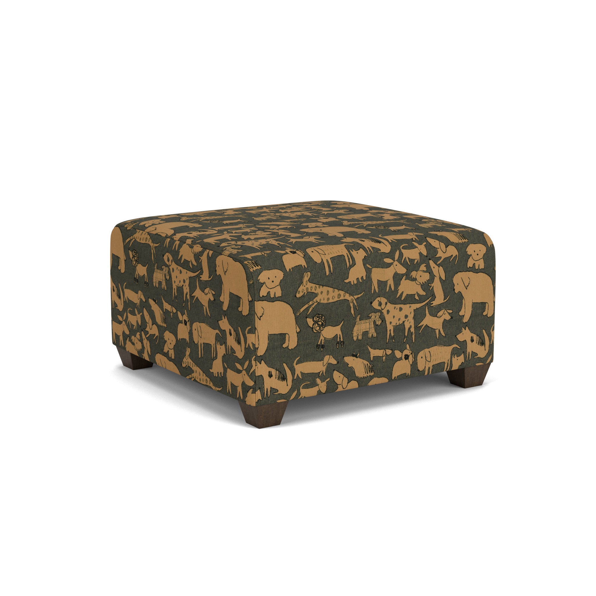 Freedom Fabric Square Cocktail Ottoman