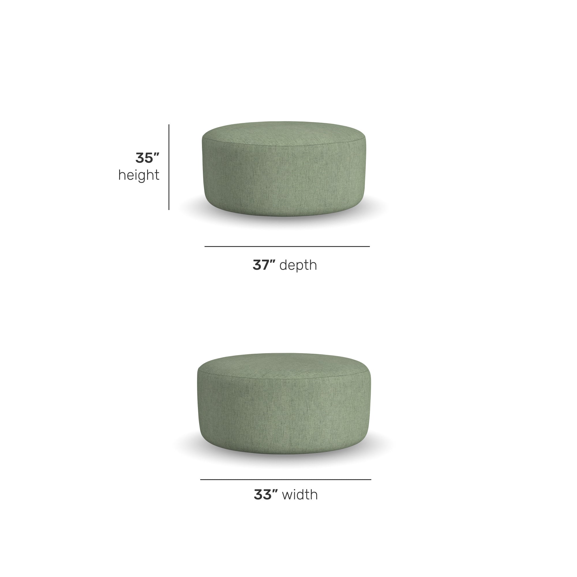 Pouf Fabric Cocktail Ottoman