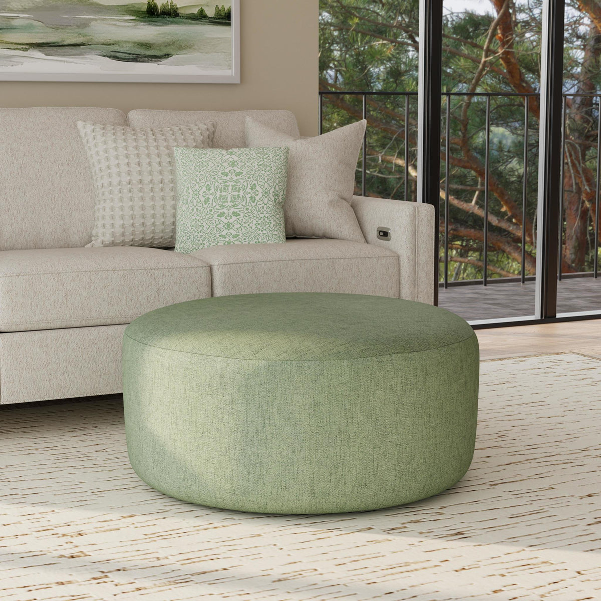 Pouf Fabric Cocktail Ottoman