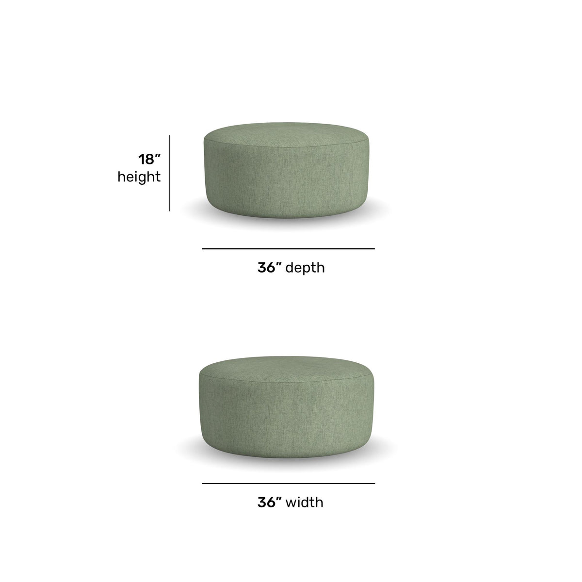 Pouf Fabric Cocktail Ottoman