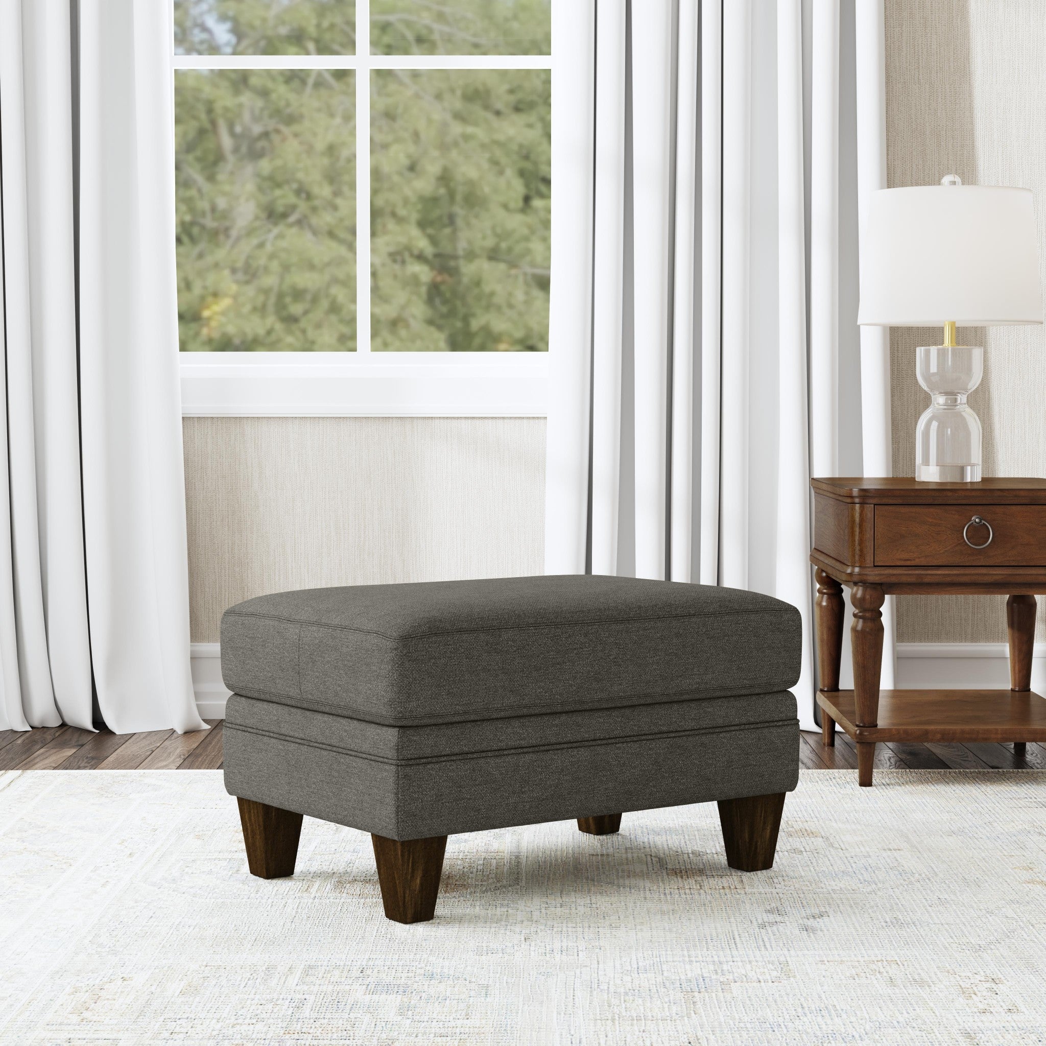 Lottie Fabric Ottoman