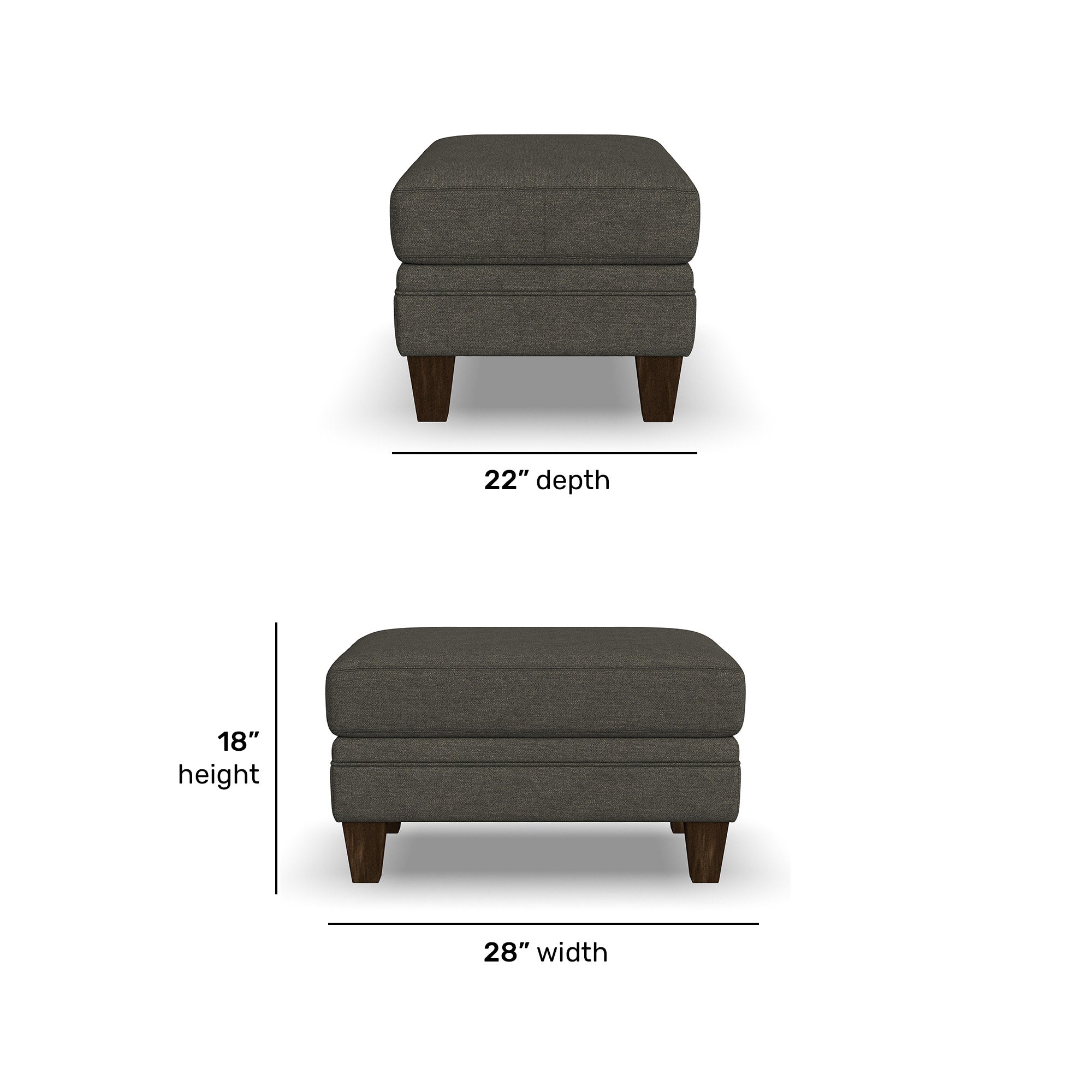 Lottie Fabric Ottoman