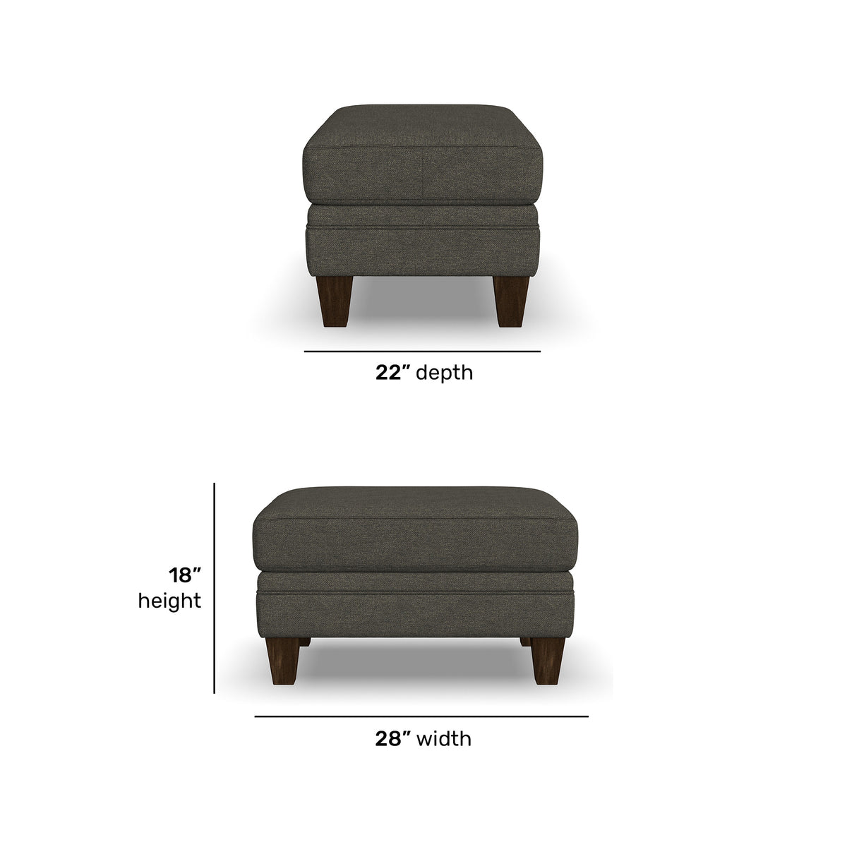Lottie Fabric Ottoman
