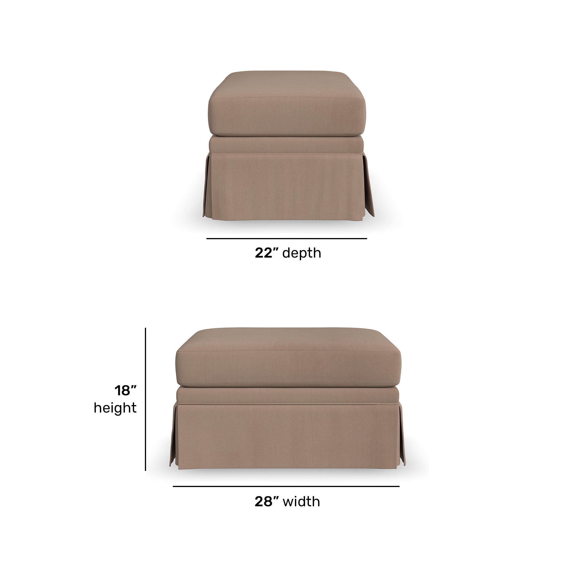 Lottie Fabric Ottoman