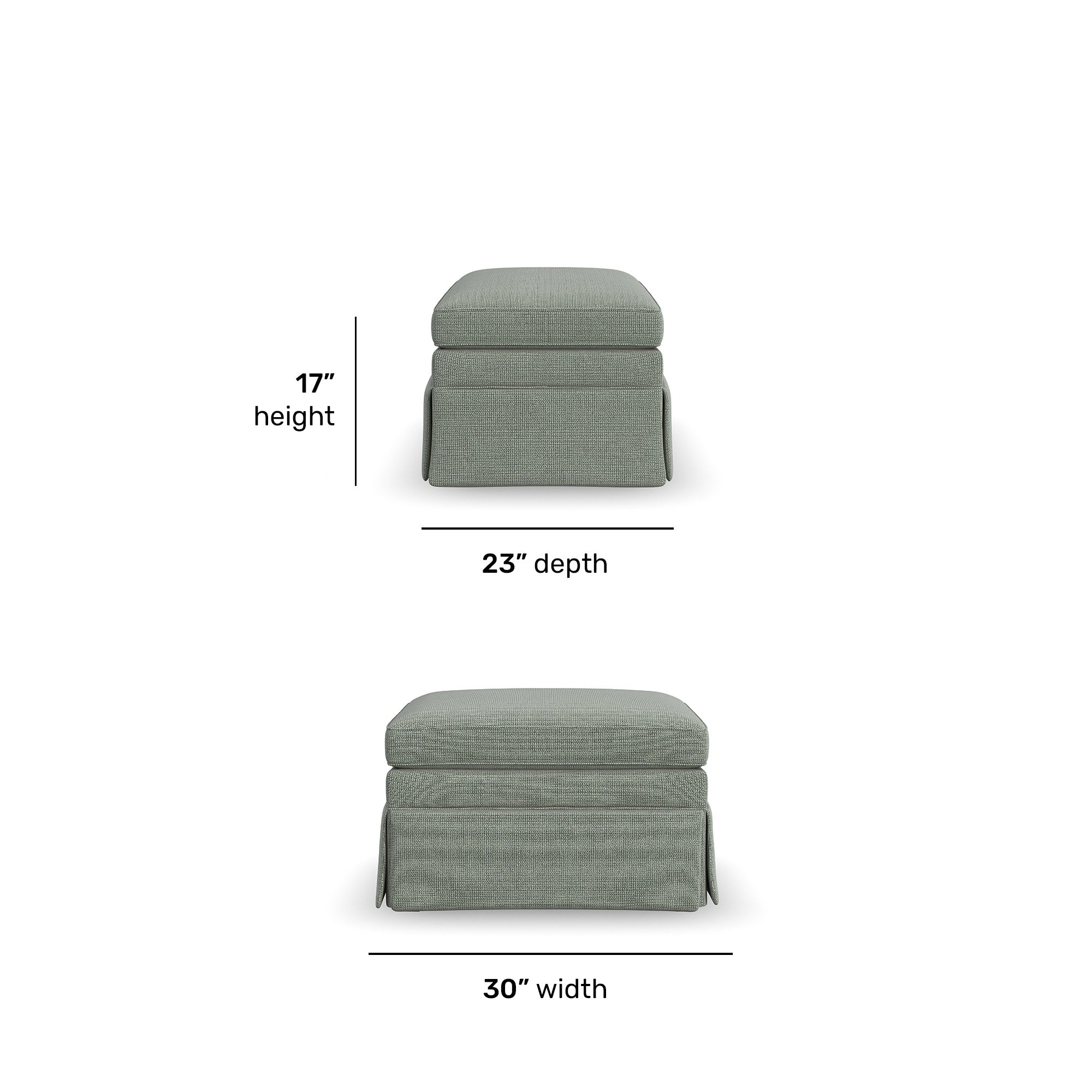 Eleanora Fabric Ottoman