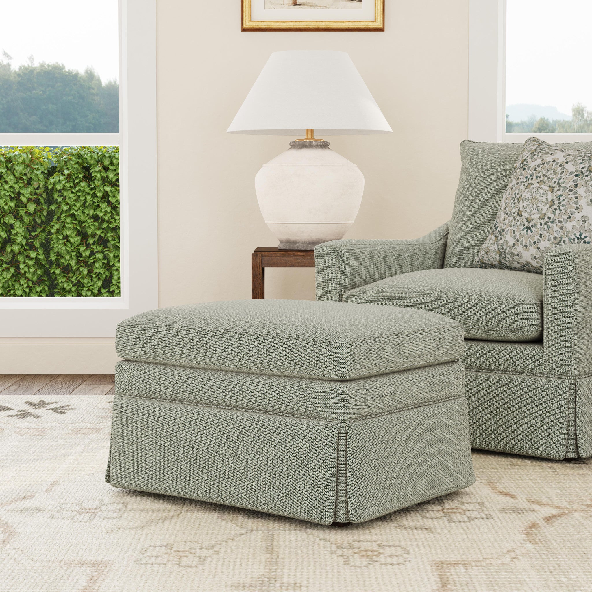 Eleanora Fabric Ottoman