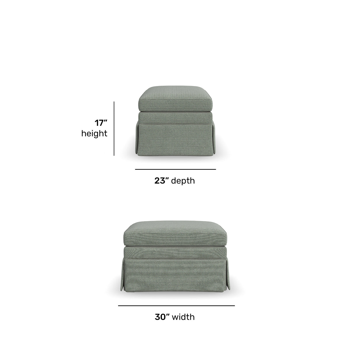 Eleanora Fabric Ottoman