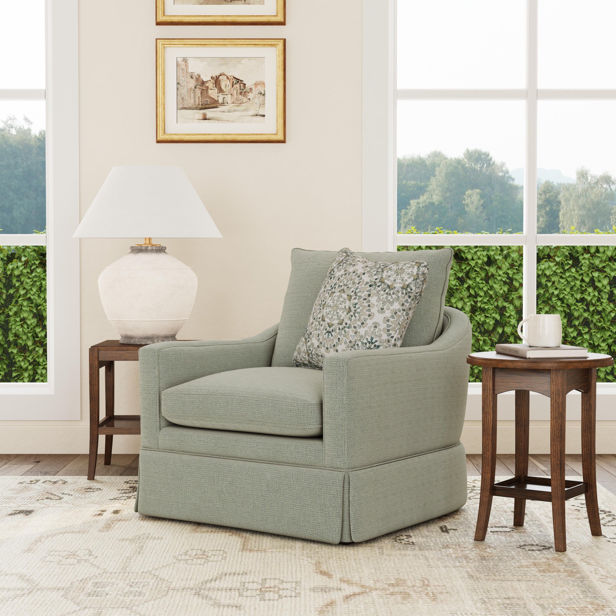 Eleanora Fabric Swivel Chair