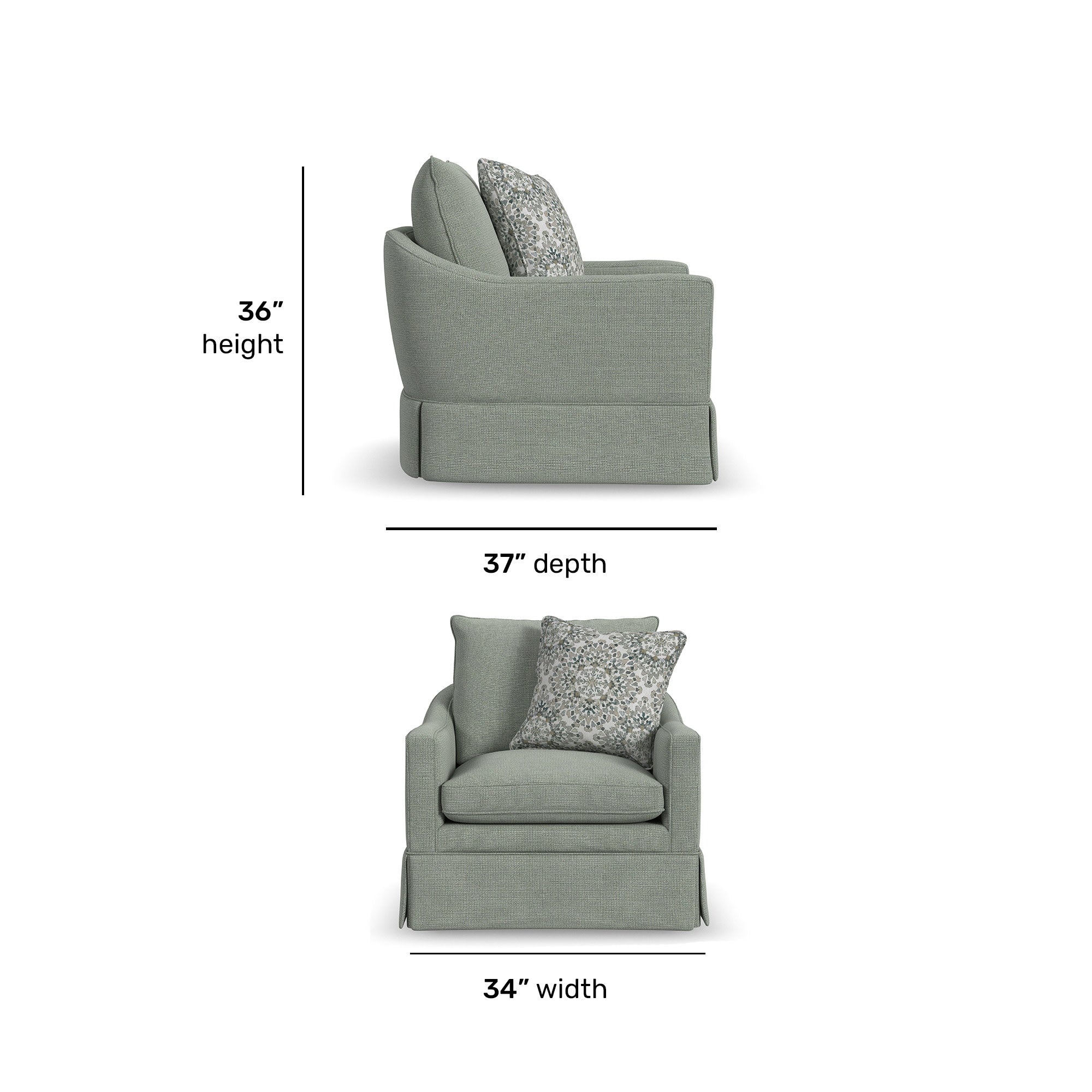 Eleanora Fabric Swivel Chair