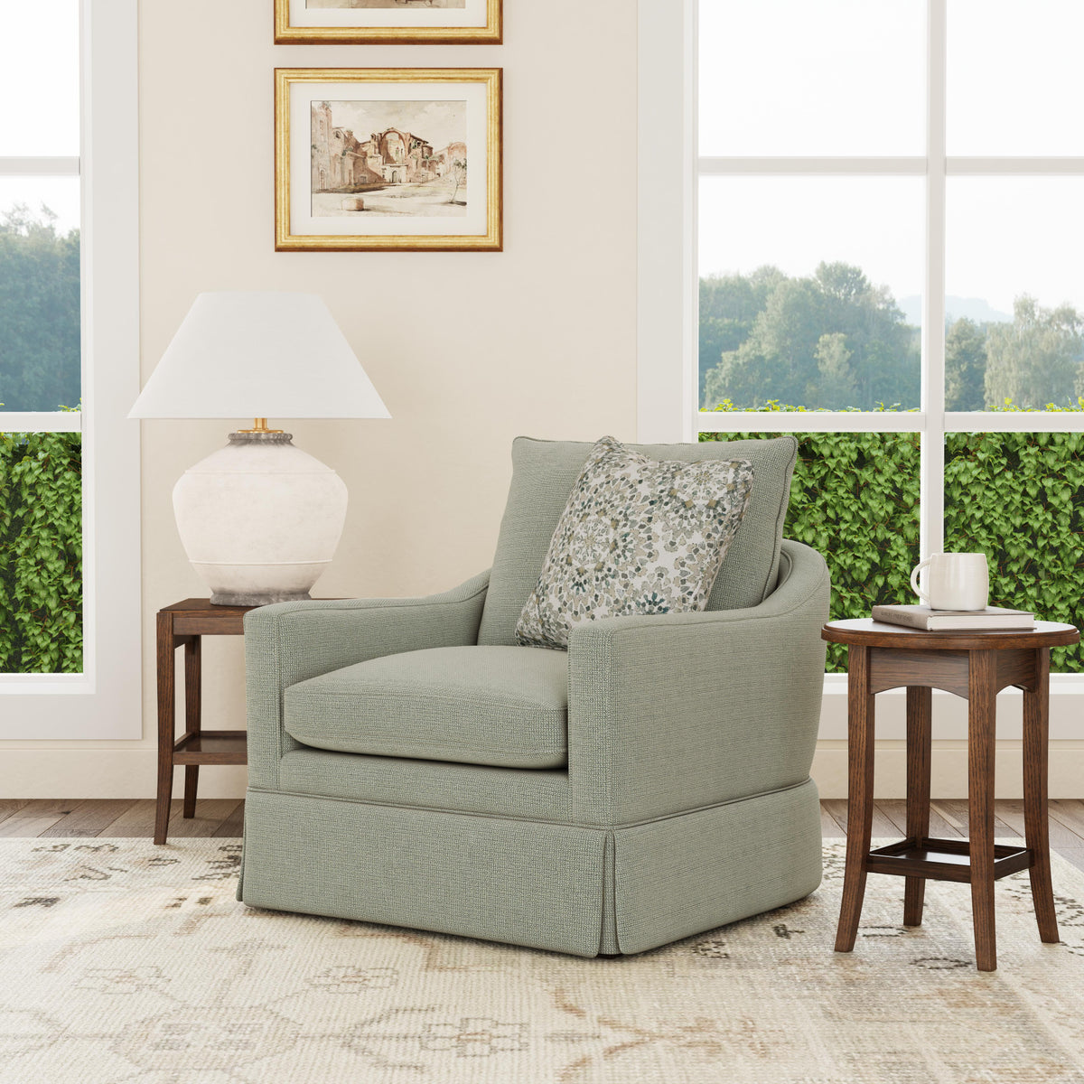 Eleanora Fabric Swivel Chair
