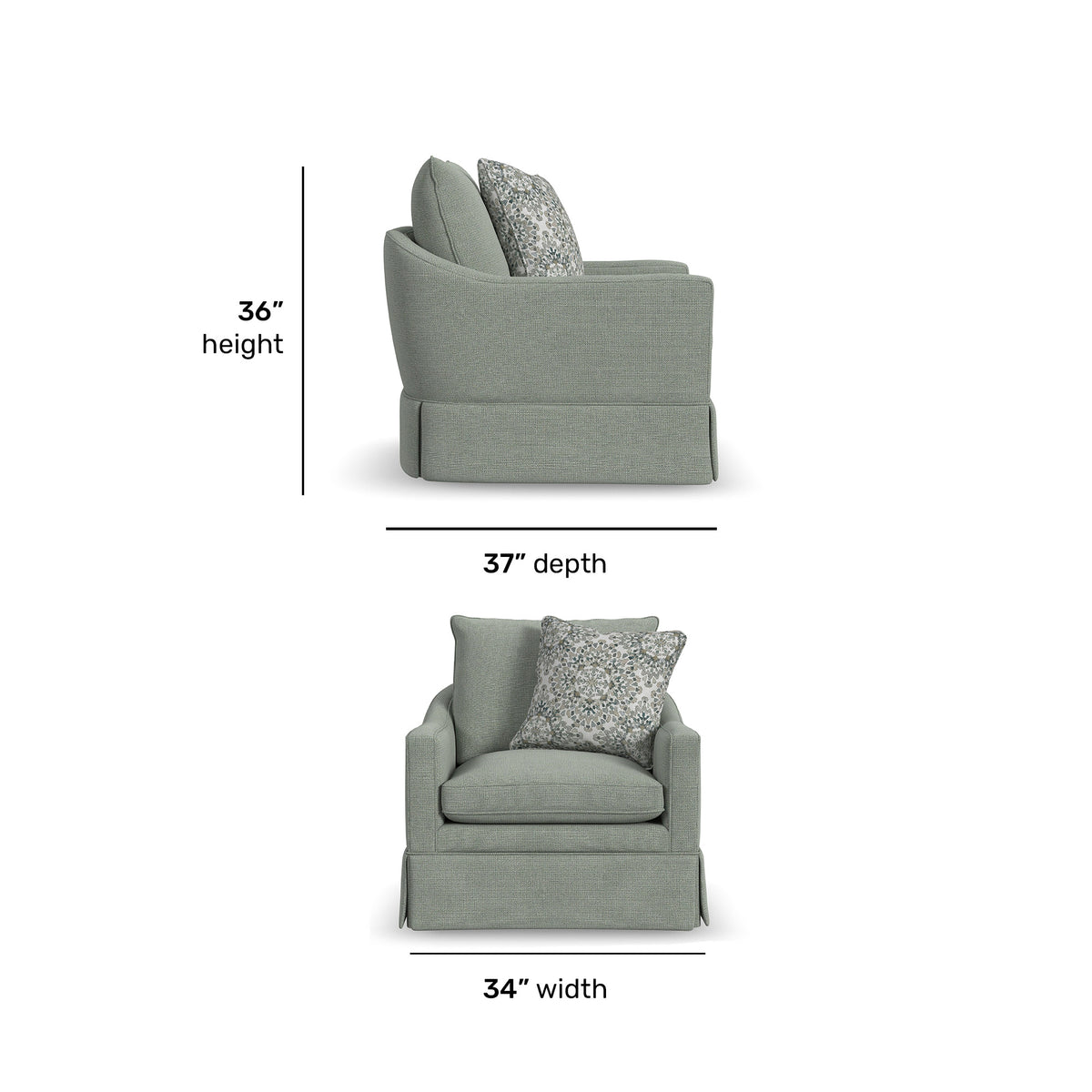 Eleanora Fabric Swivel Chair