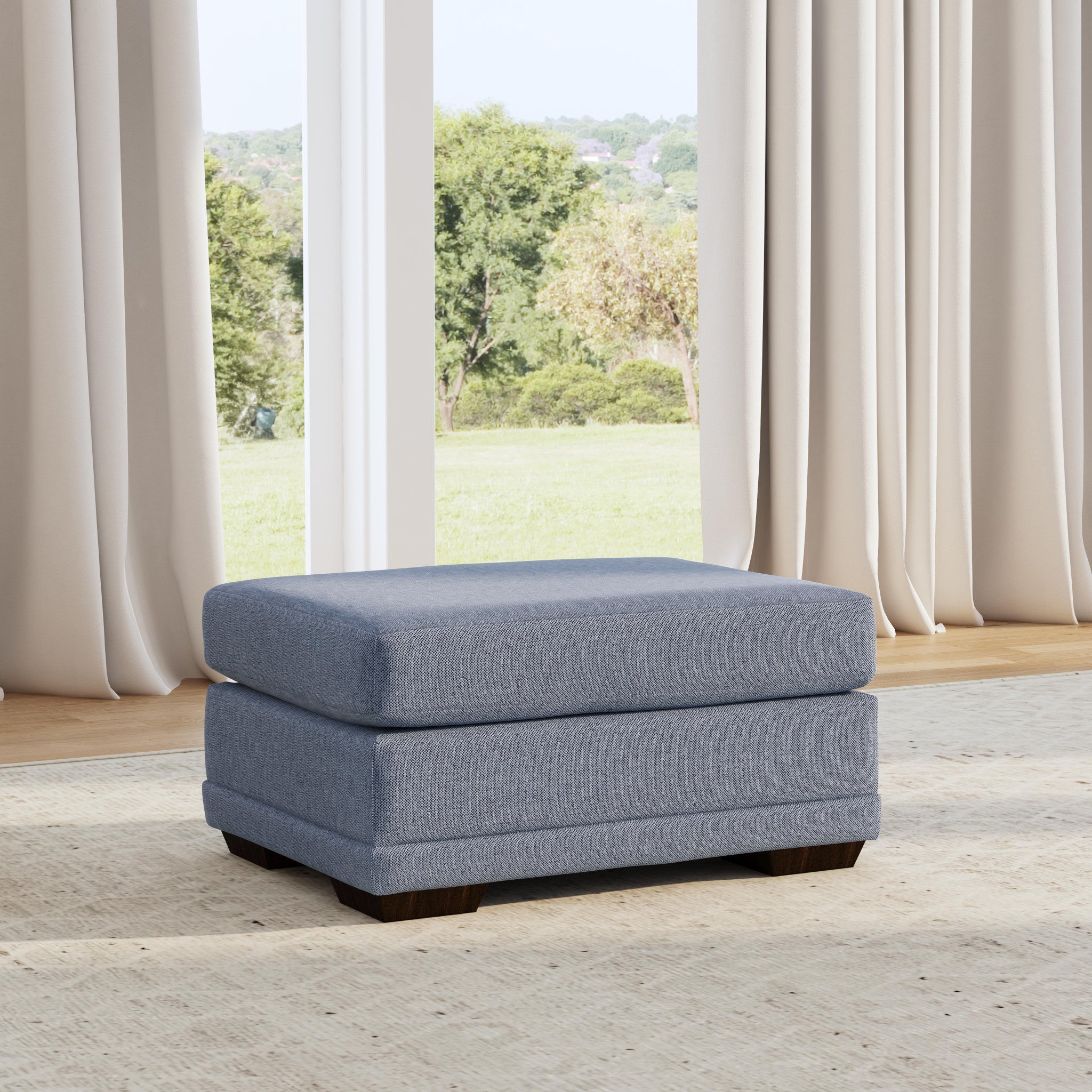 Jewel Fabric Ottoman
