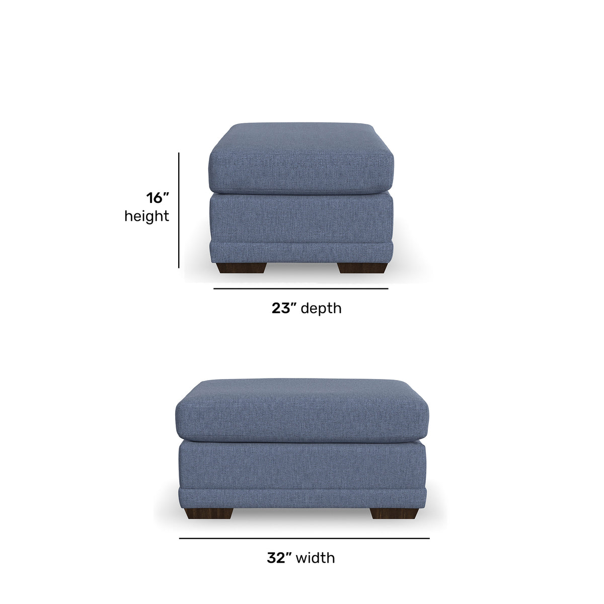 Jewel Fabric Ottoman