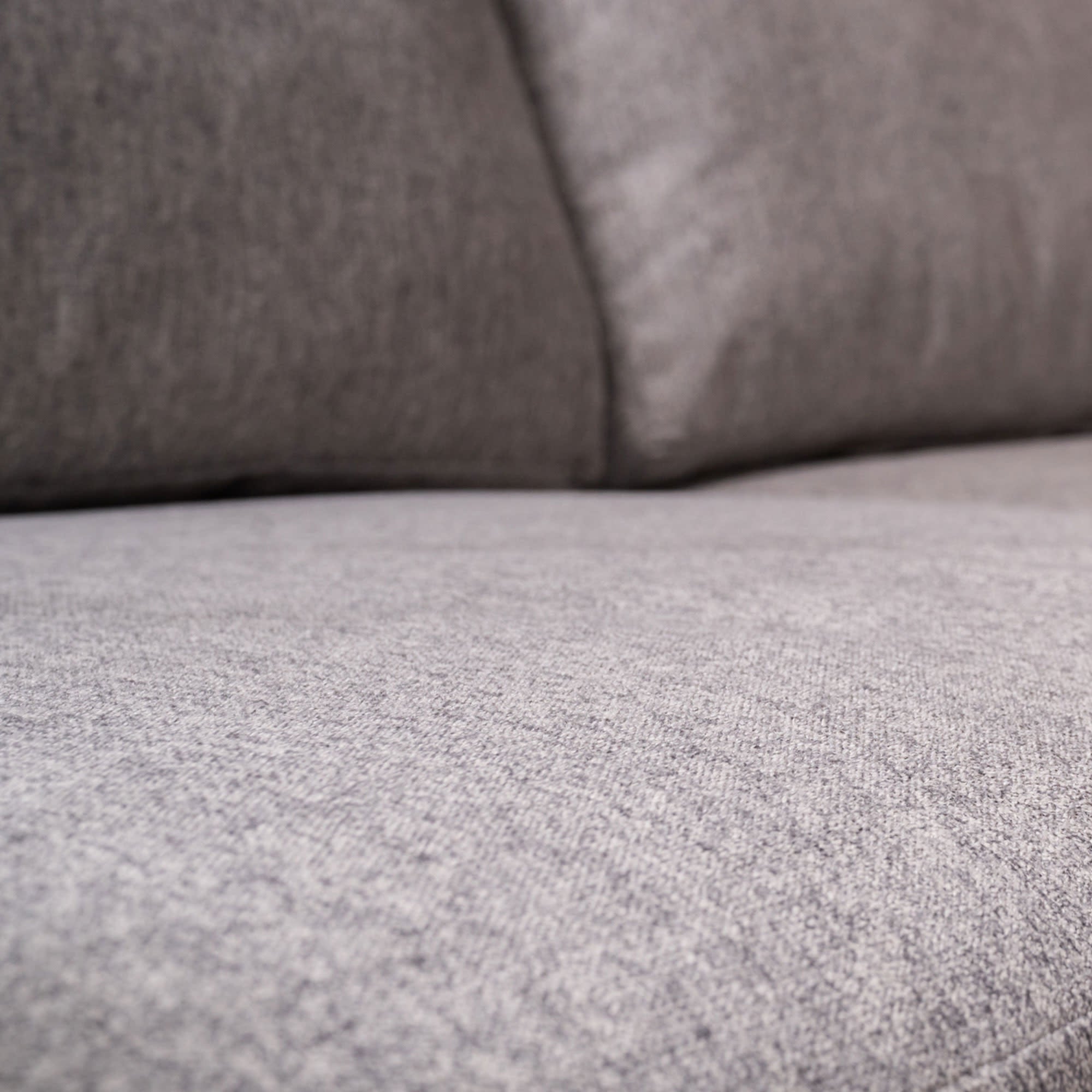Flex Pebble Fabric Sofa with Narrow Arm and Storage Ottoman