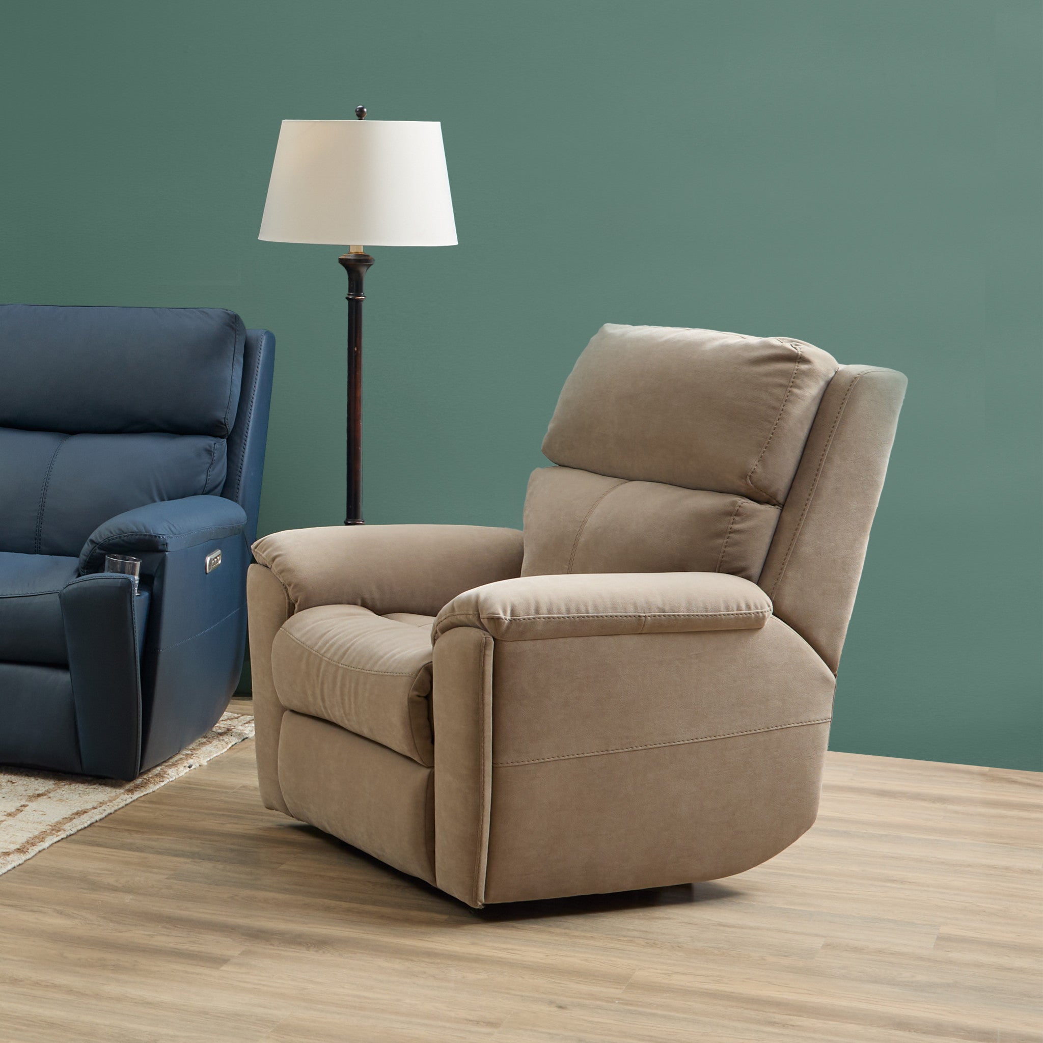 Porter Leather Power Recliner with Power Headrest & Lumbar