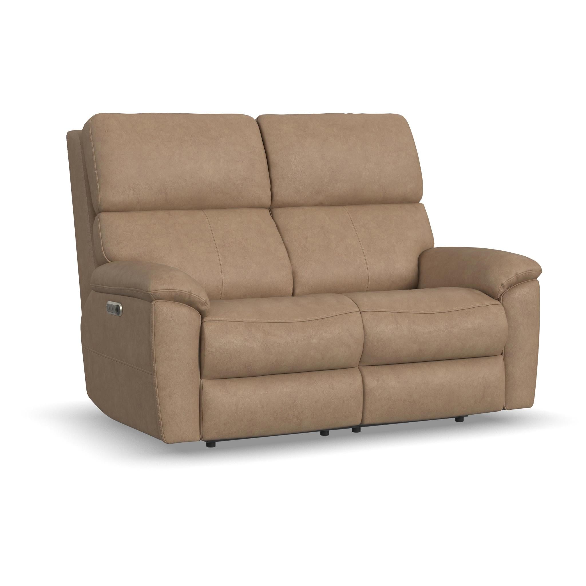 Porter Leather Power Reclining Loveseat with Power Headrest & Lumbar