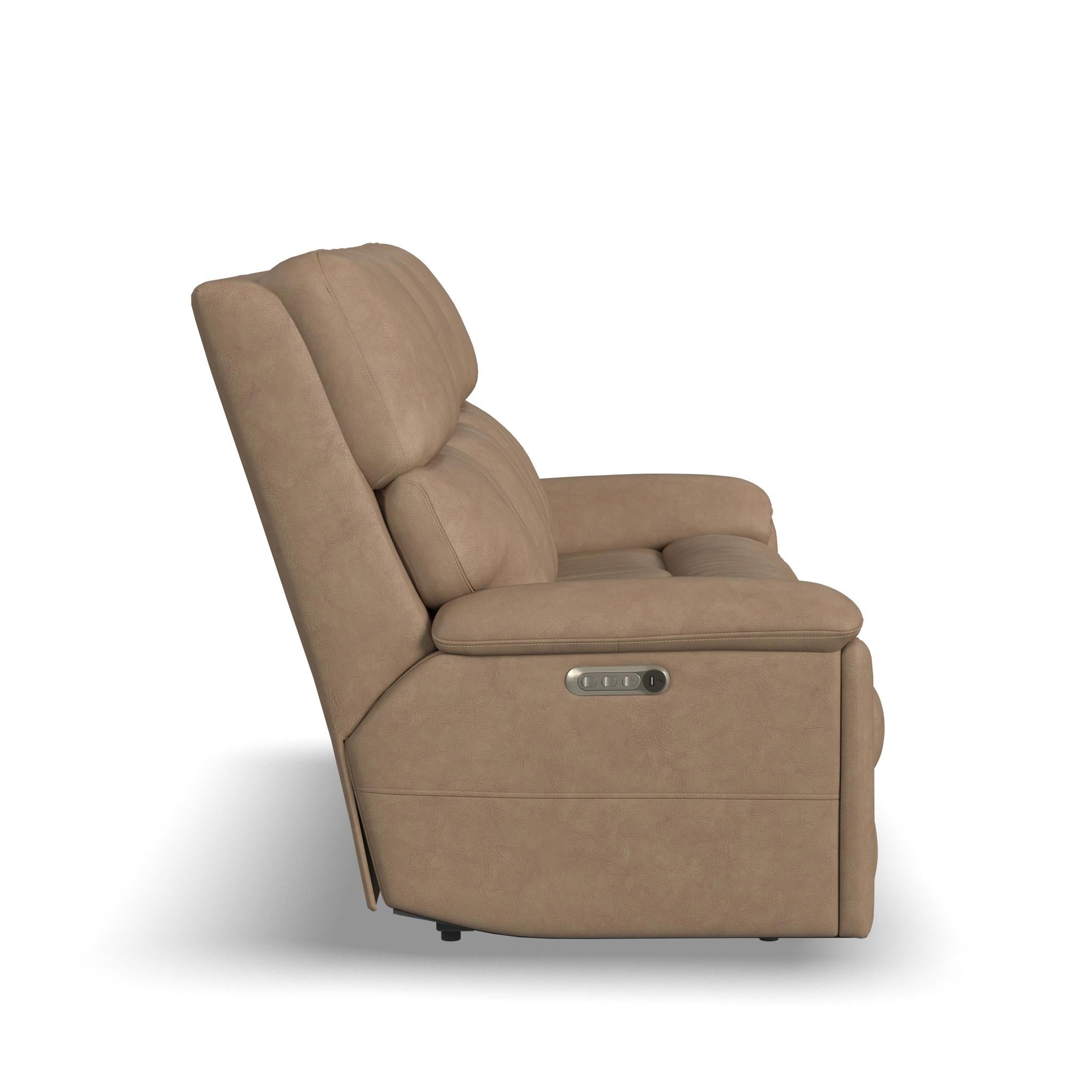 Porter Leather Power Reclining Sofa with Console, Power Headrest, & Lumbar