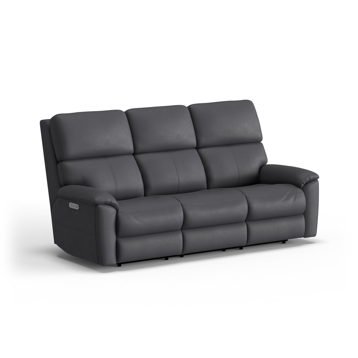 Porter Leather Power Reclining Sofa with Console, Power Headrest, & Lumbar