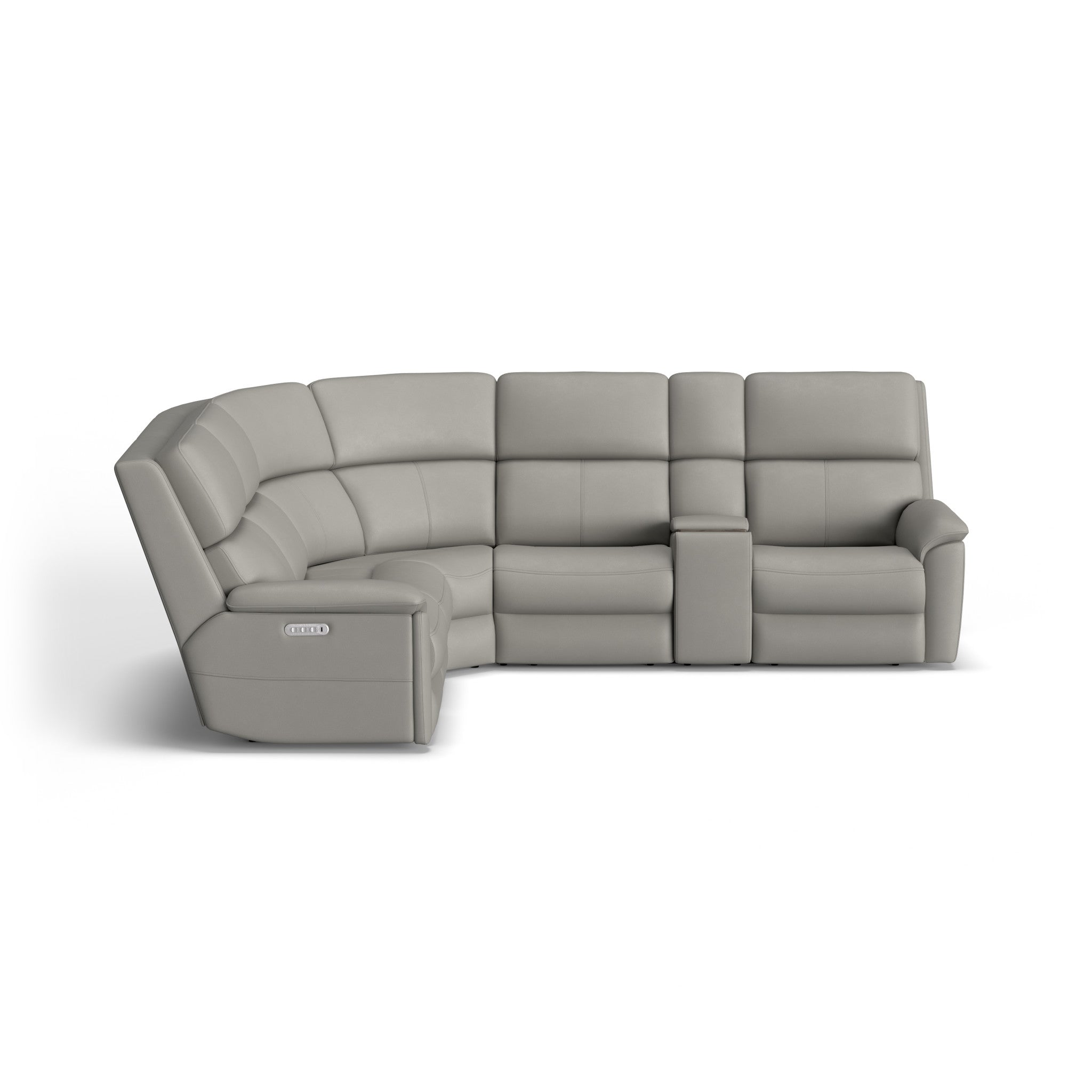 Porter Leather Power Reclining Leather Sectional with Power Headrest & Lumbar