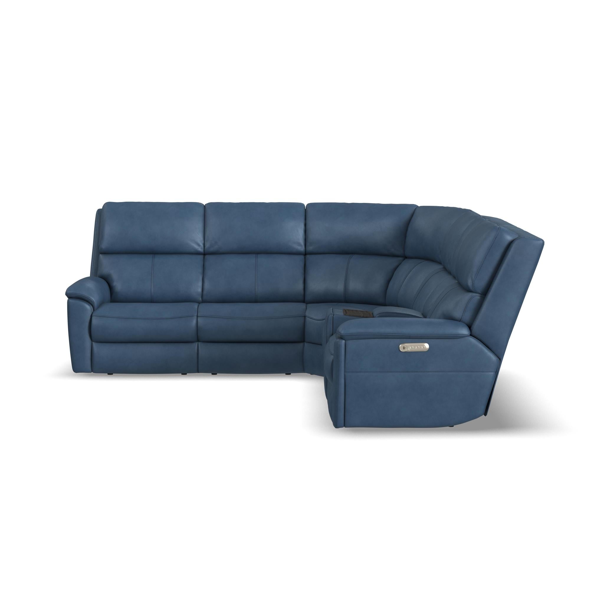 Porter Leather Power Reclining Leather Sectional with Power Headrest & Lumbar