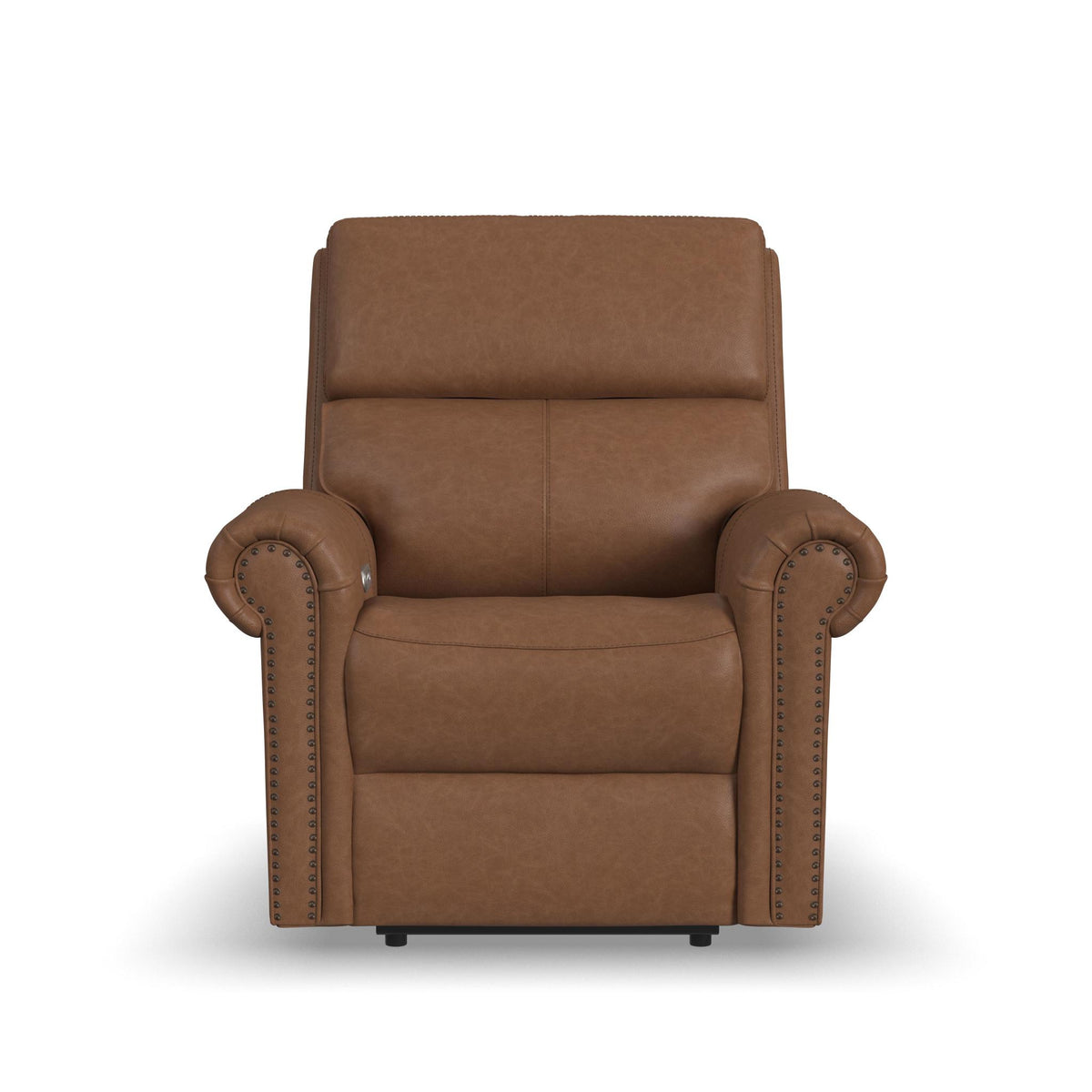 Bernard Leather Power Recliner with Power Headrest & Lumbar