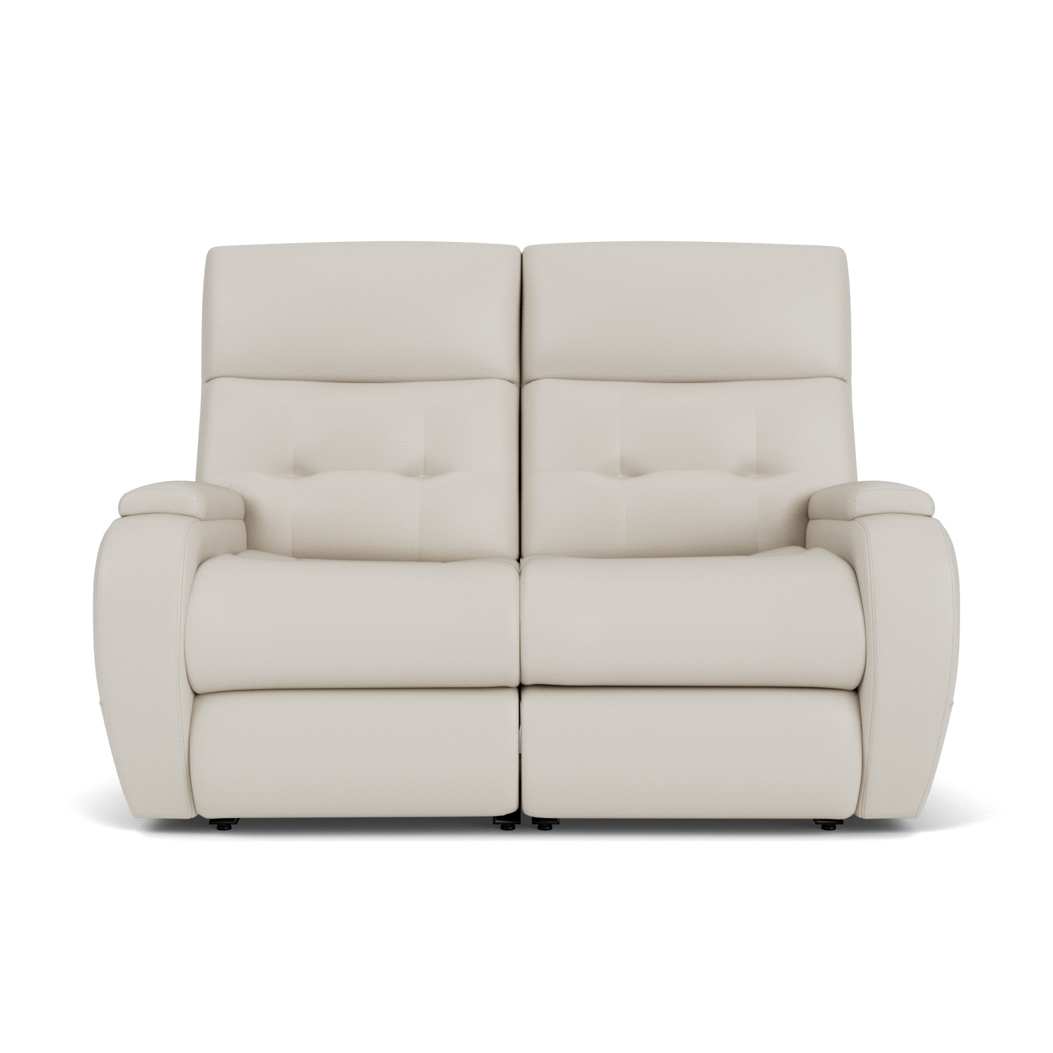 Strait Leather Power Reclining Loveseat with Power Headrests