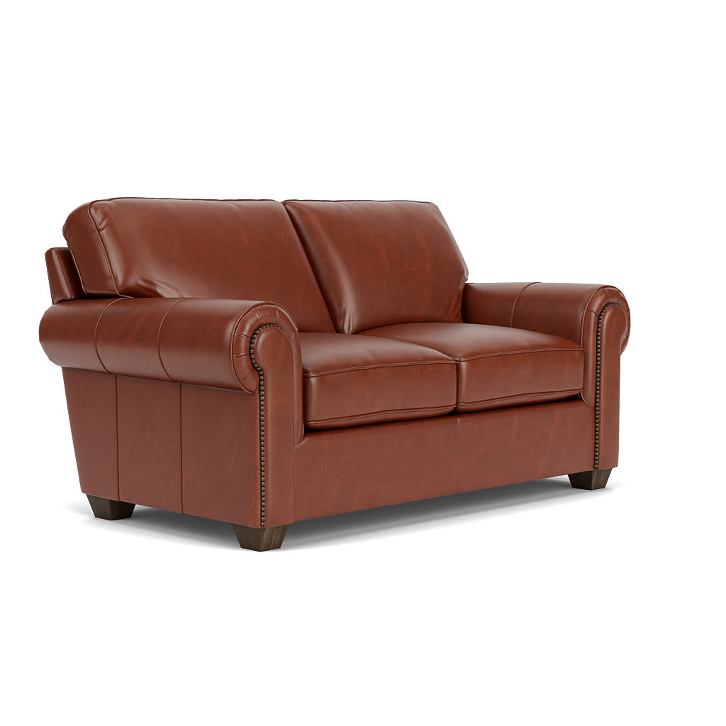 Carson Leather Loveseat
