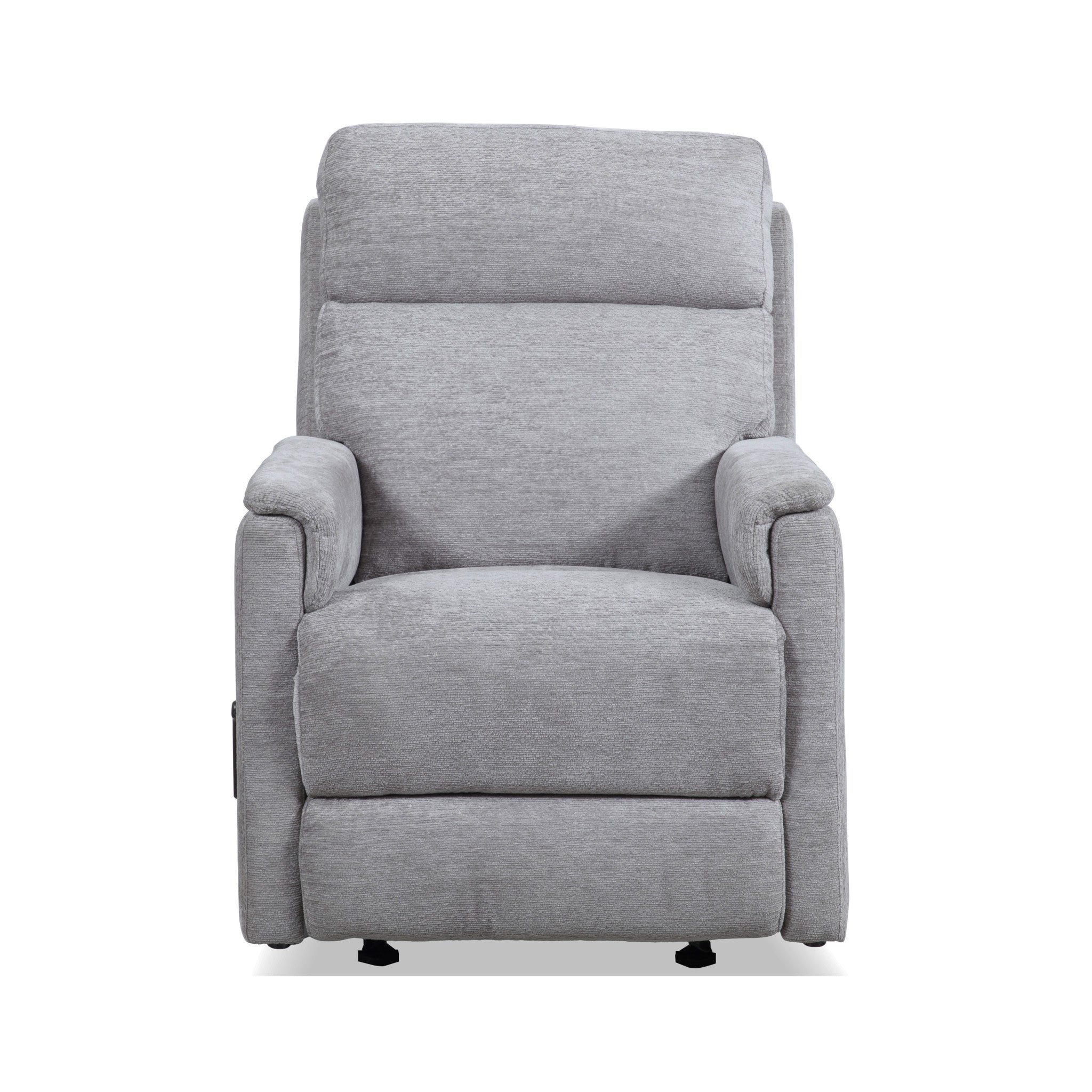 Compact Moon Gray Fabric Perfect Match Gliding Recliner