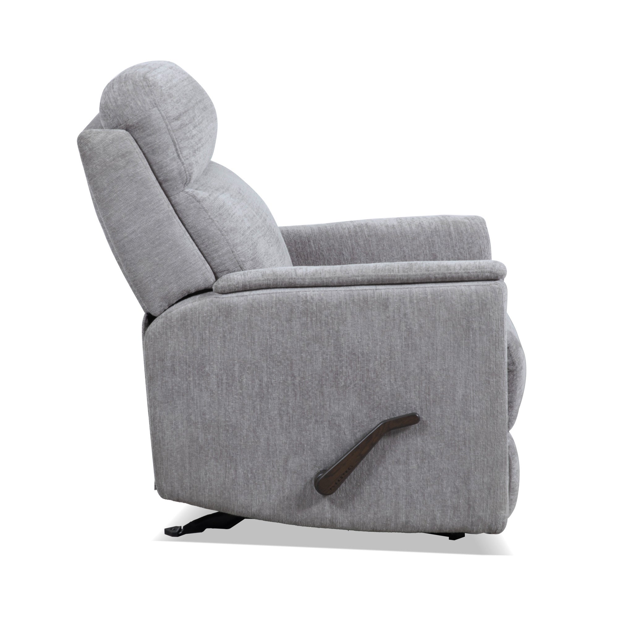 Compact Moon Gray Fabric Perfect Match Gliding Recliner