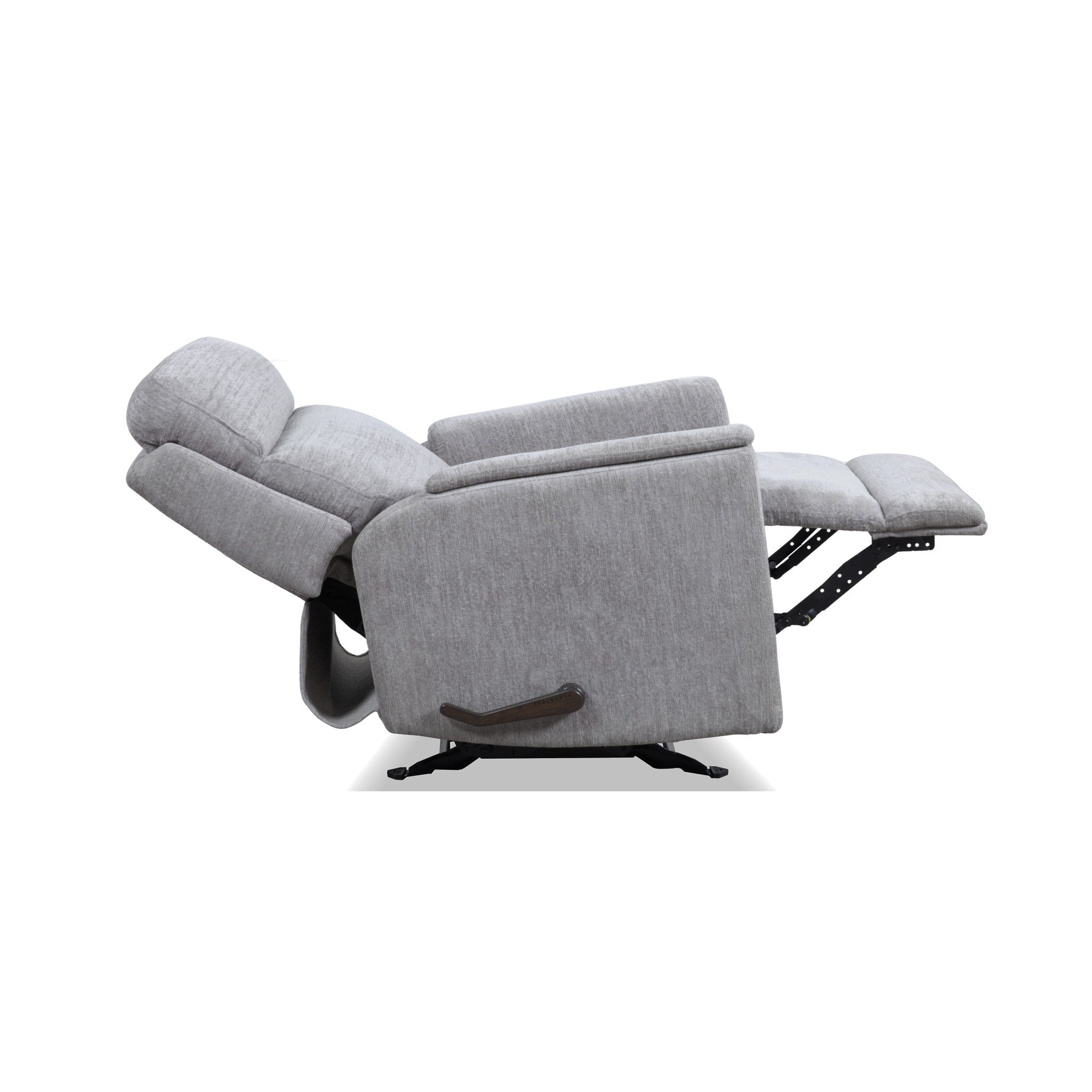 Compact Moon Gray Fabric Perfect Match Gliding Recliner