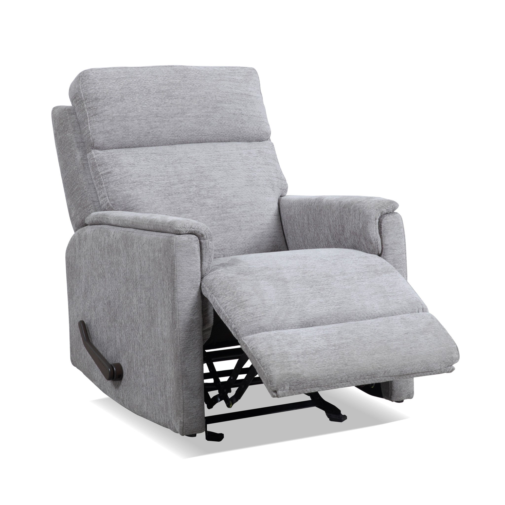 Compact Moon Gray Fabric Perfect Match Gliding Recliner