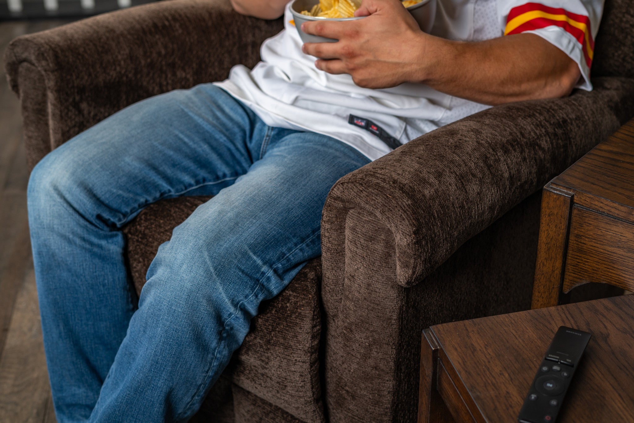 Classic Buffalo Fabric Perfect Match Gliding Recliner