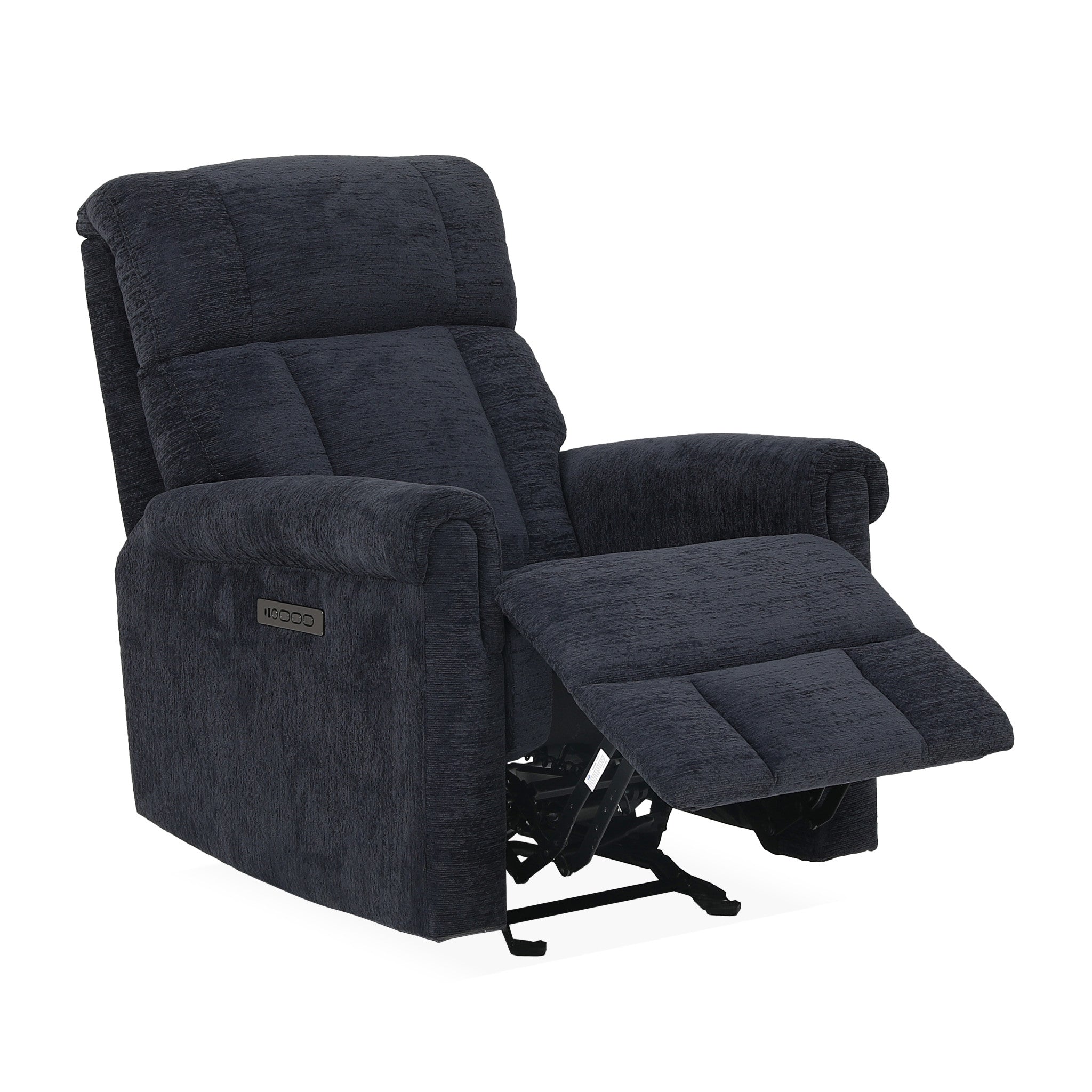 Classic Nocturne Fabric Perfect Match Power Gliding Recliner with Power Headrest & Lumbar