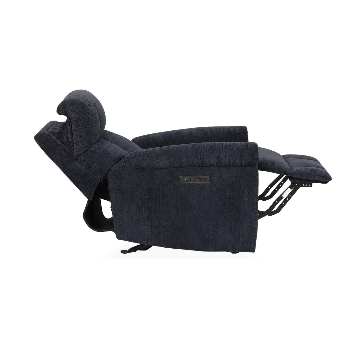 Classic Nocturne Fabric Perfect Match Power Gliding Recliner with Power Headrest & Lumbar
