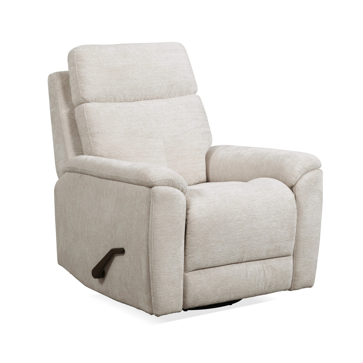 Refined Pearl Fabric Perfect Match Swivel Gliding Recliner