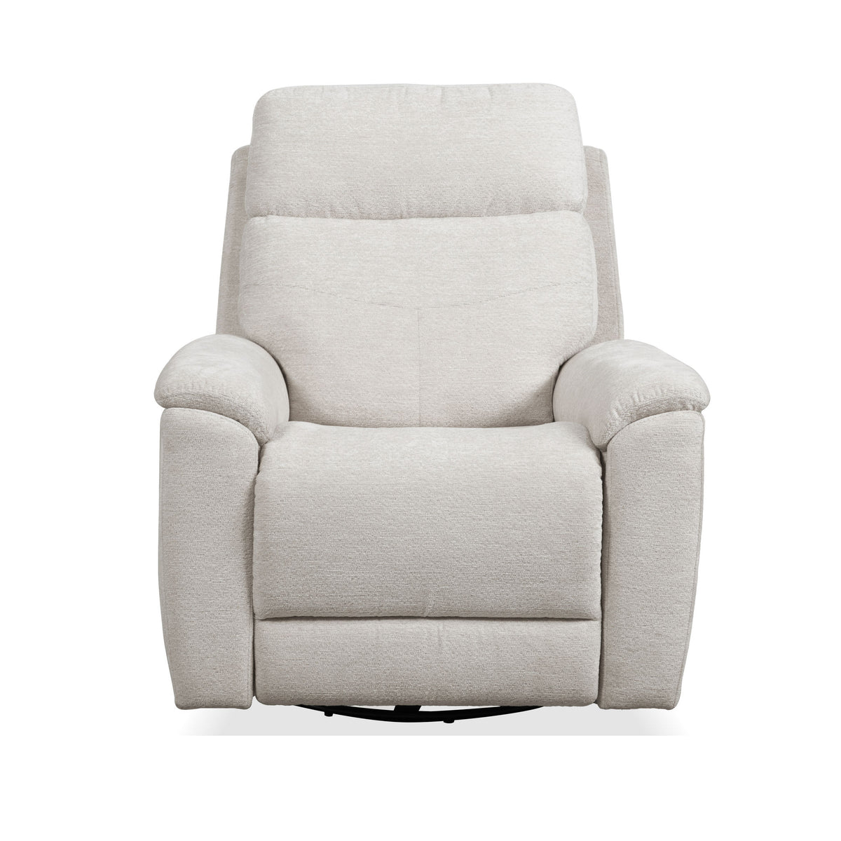 Refined Pearl Fabric Perfect Match Swivel Gliding Recliner