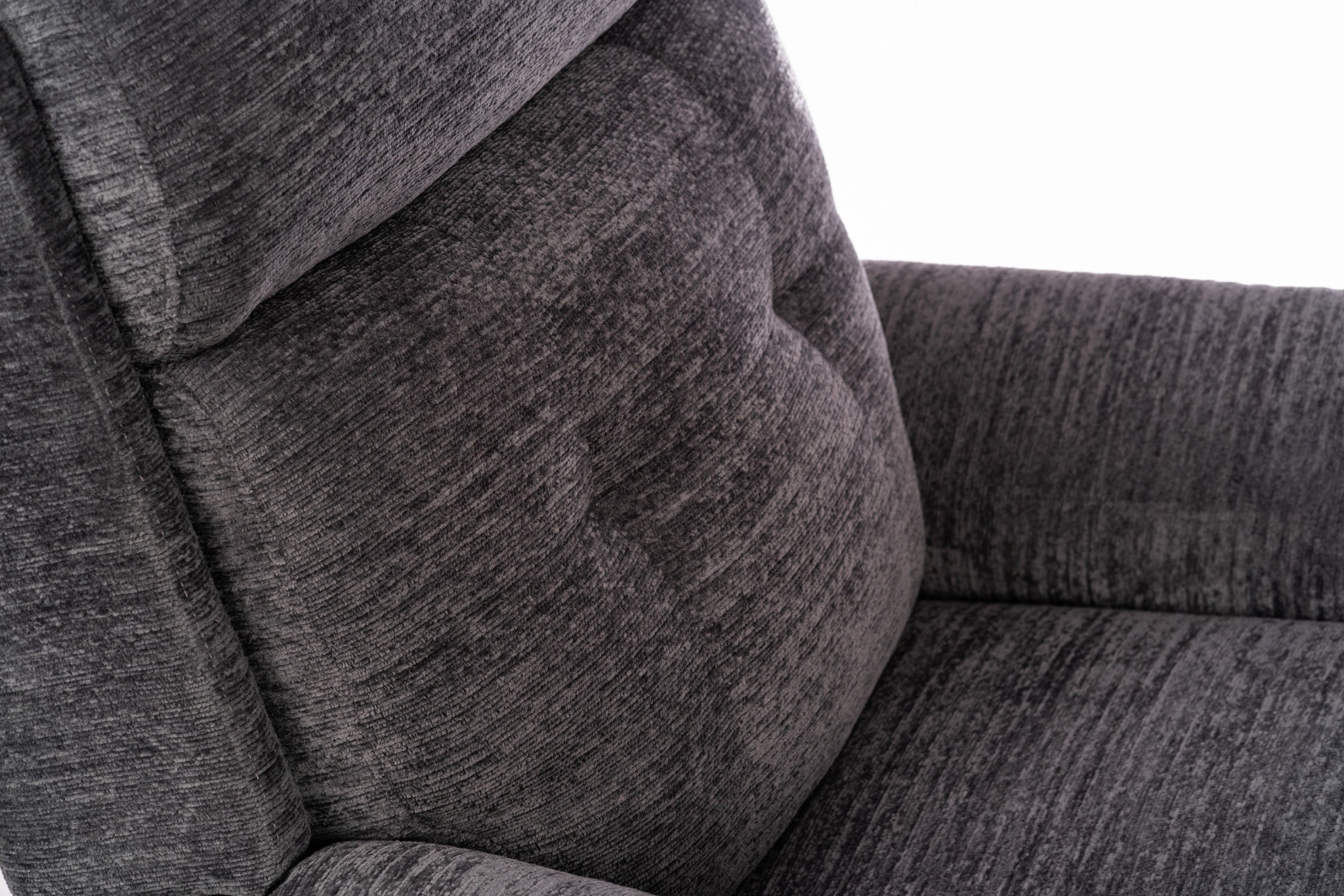 Sophisticated Steel Fabric Perfect Match Swivel Gliding Recliner