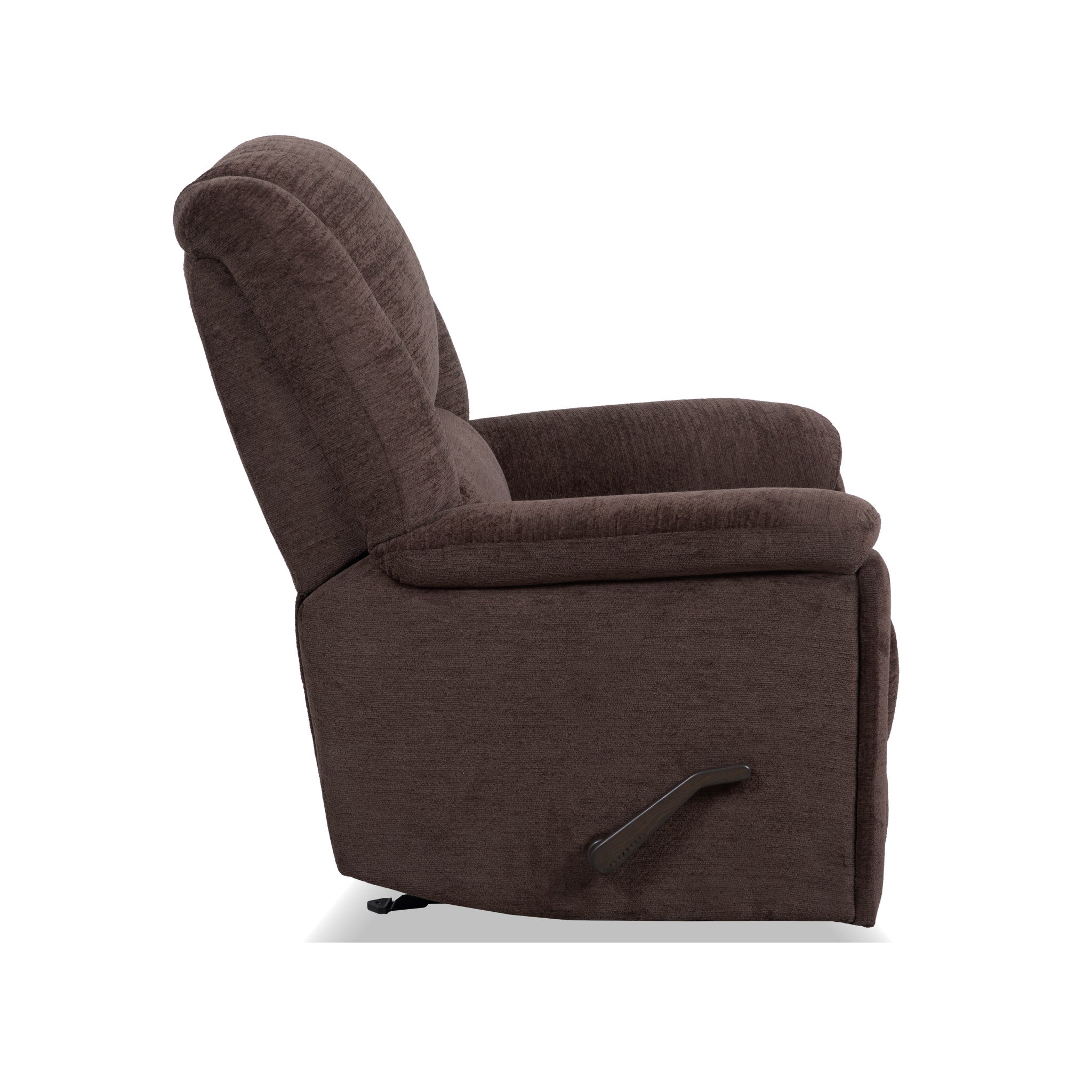 Plush Buffalo Fabric Perfect Match Gliding Recliner