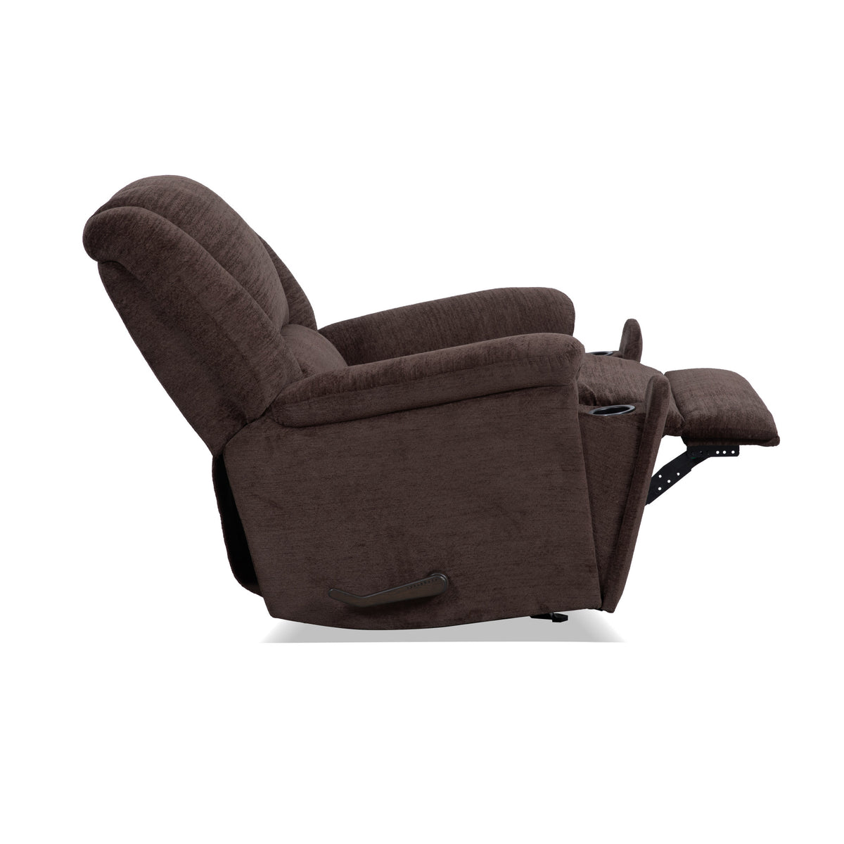 Plush Buffalo Fabric Perfect Match Gliding Recliner