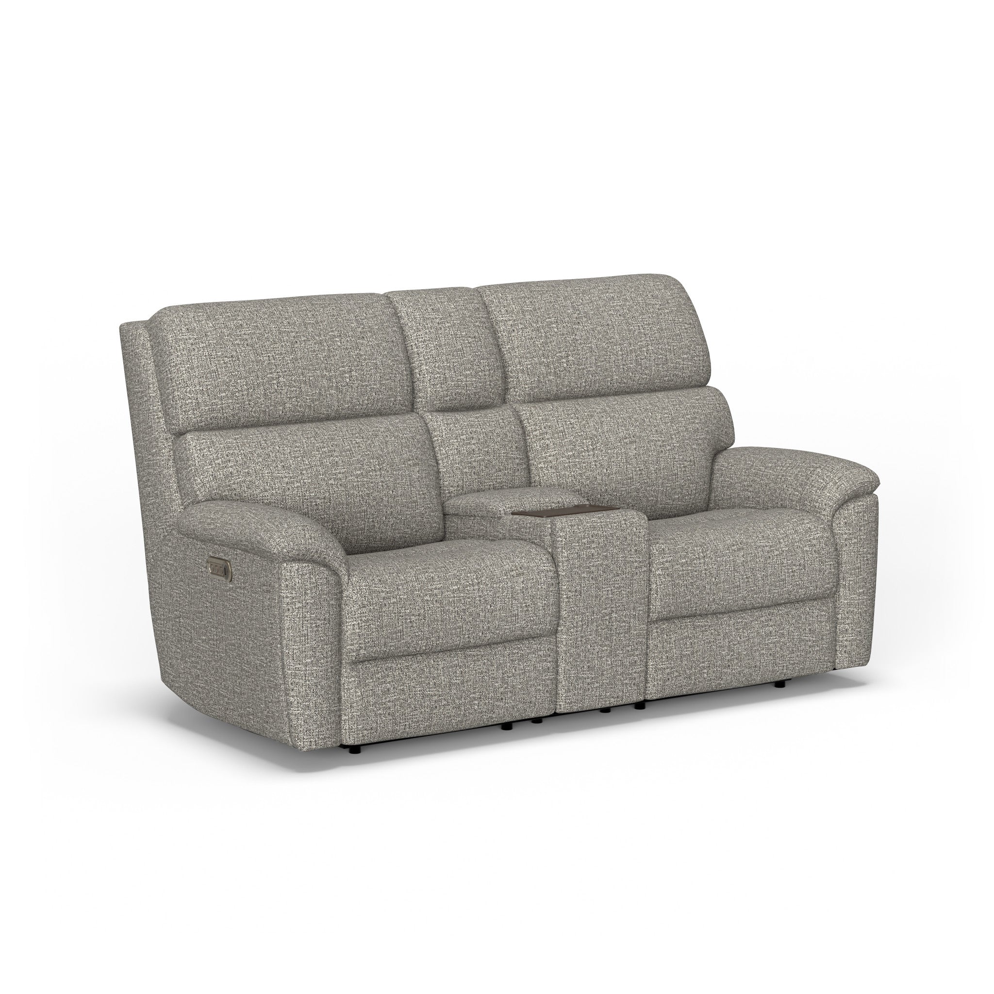 Porter Fabric Power Reclining Loveseat with Console, Power Headrests & Lumbar