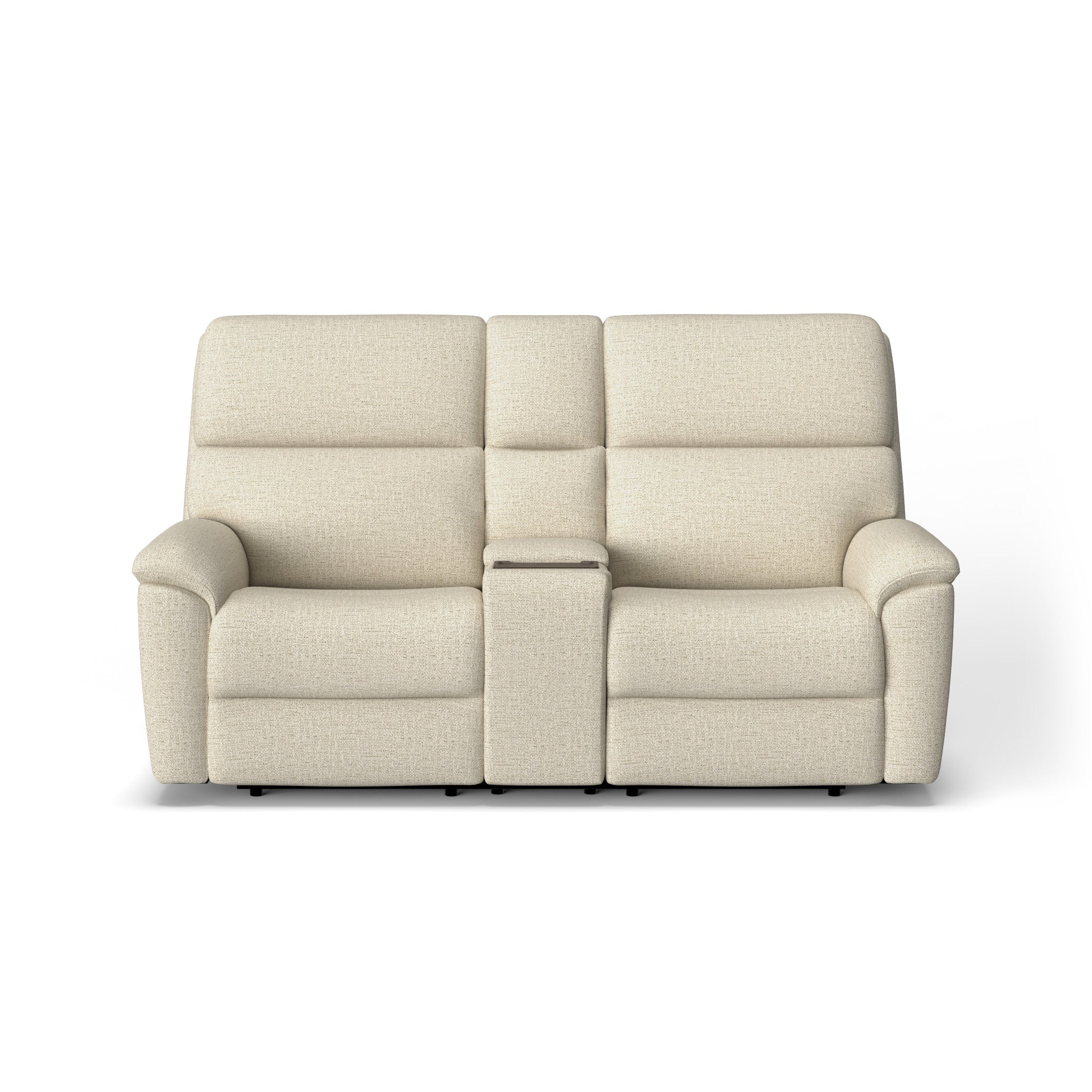 Porter Fabric Power Reclining Loveseat with Console, Power Headrests & Lumbar