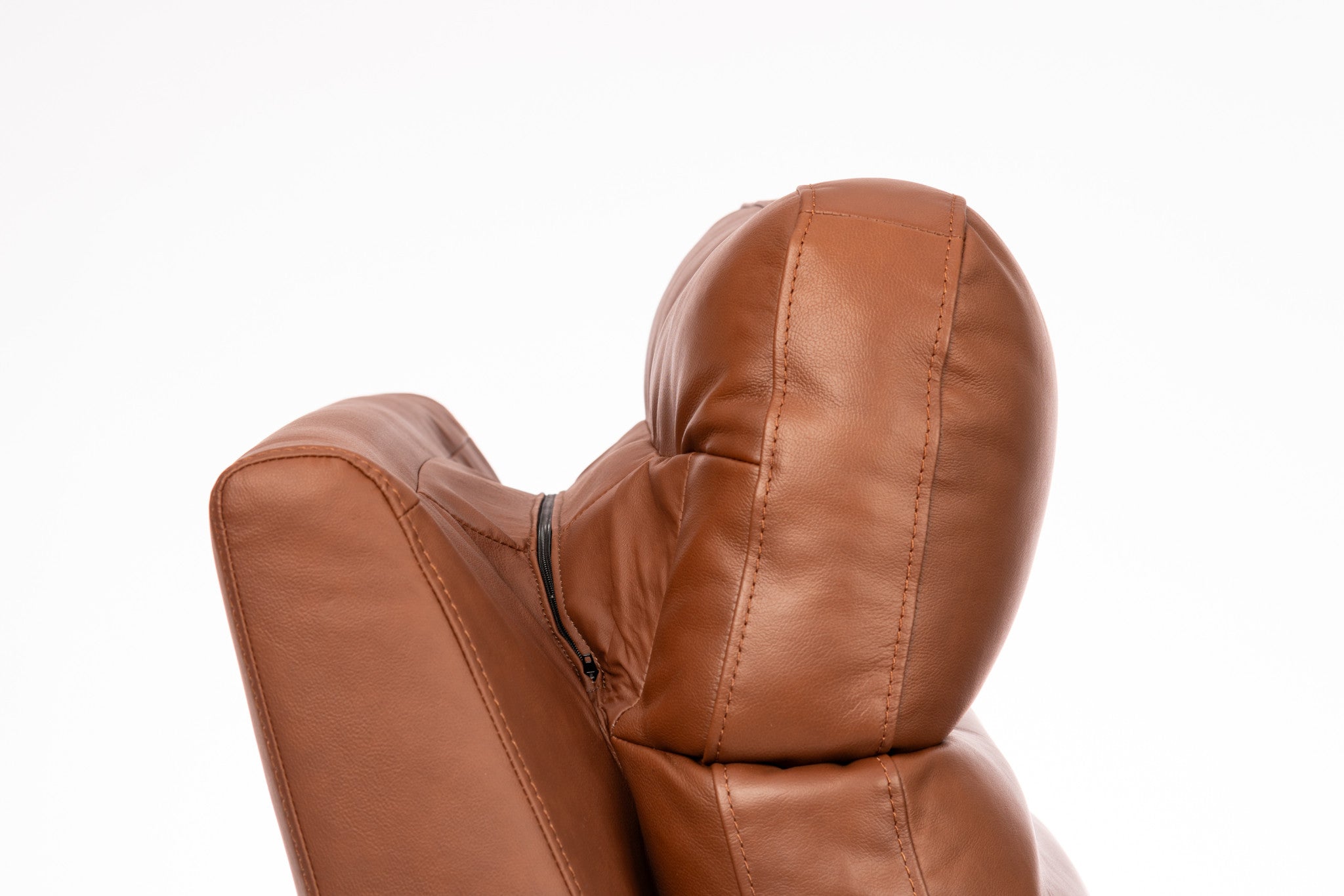 Refined Hickory Leather Perfect Match Power Swivel Gliding Recliner with Power Headrest & Lumbar