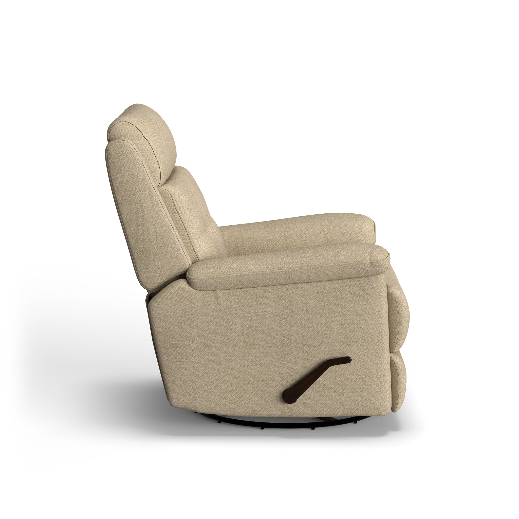 Sophisticated Fabric Swivel Gliding Recliner
