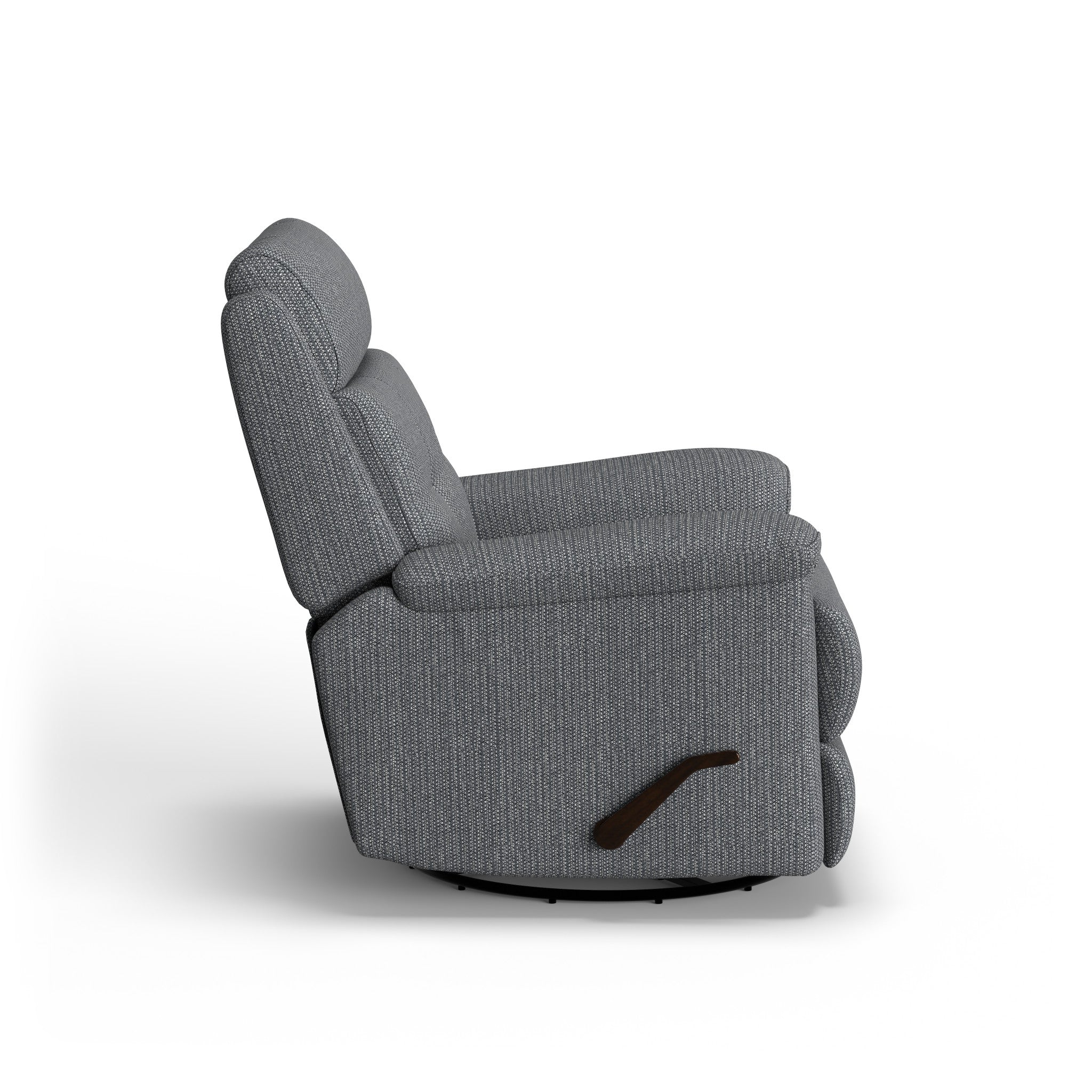 Sophisticated Fabric Swivel Gliding Recliner