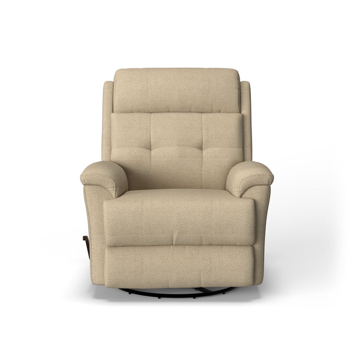 Sophisticated Fabric Swivel Gliding Recliner